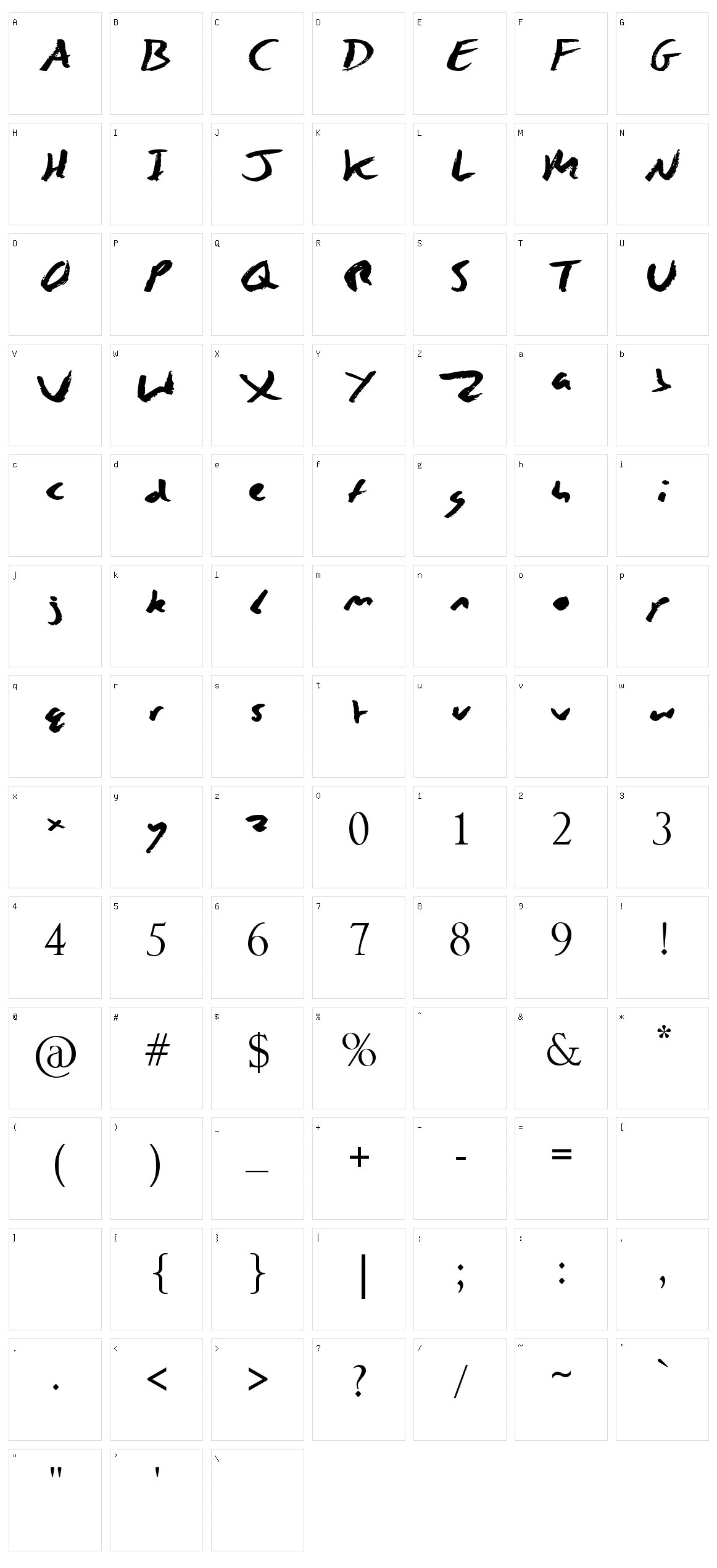 Zing Easy Character Set