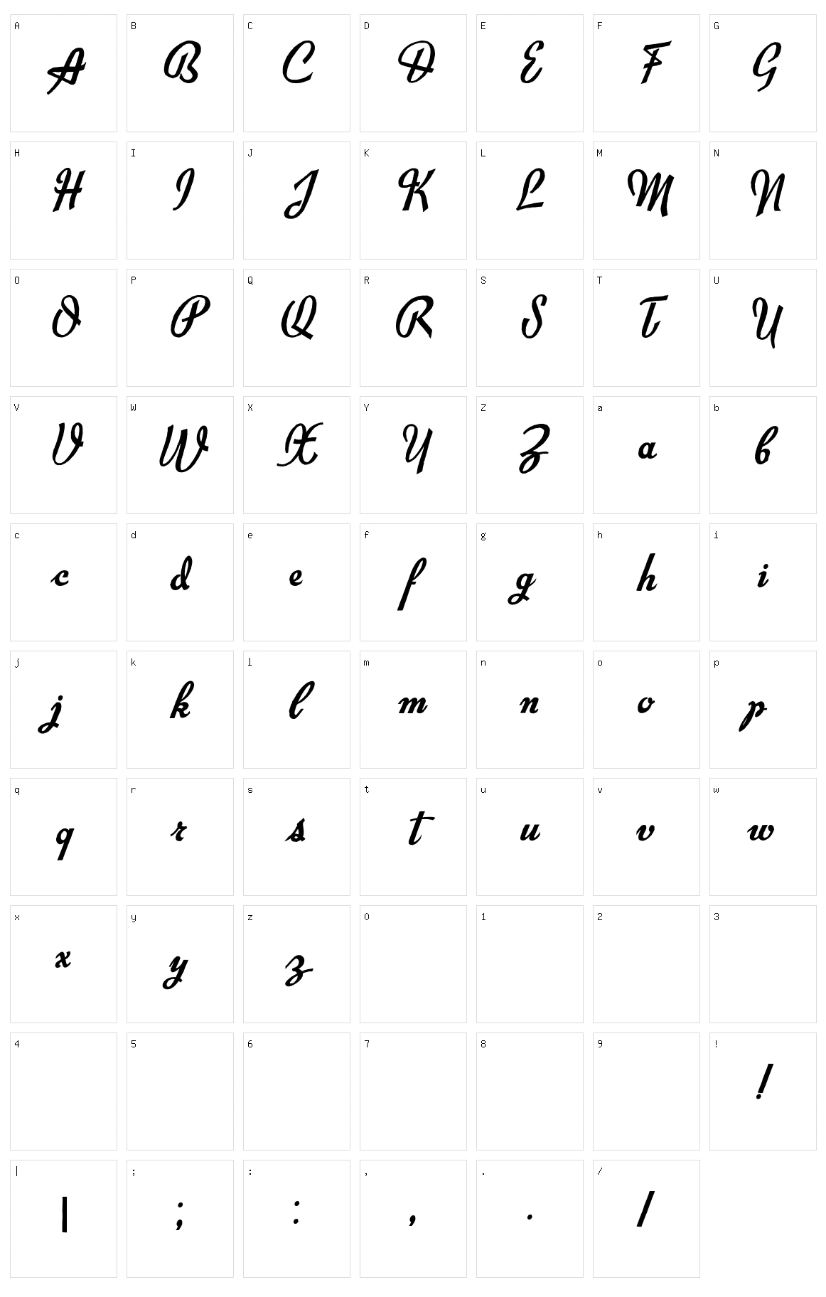 Exiles Character Set