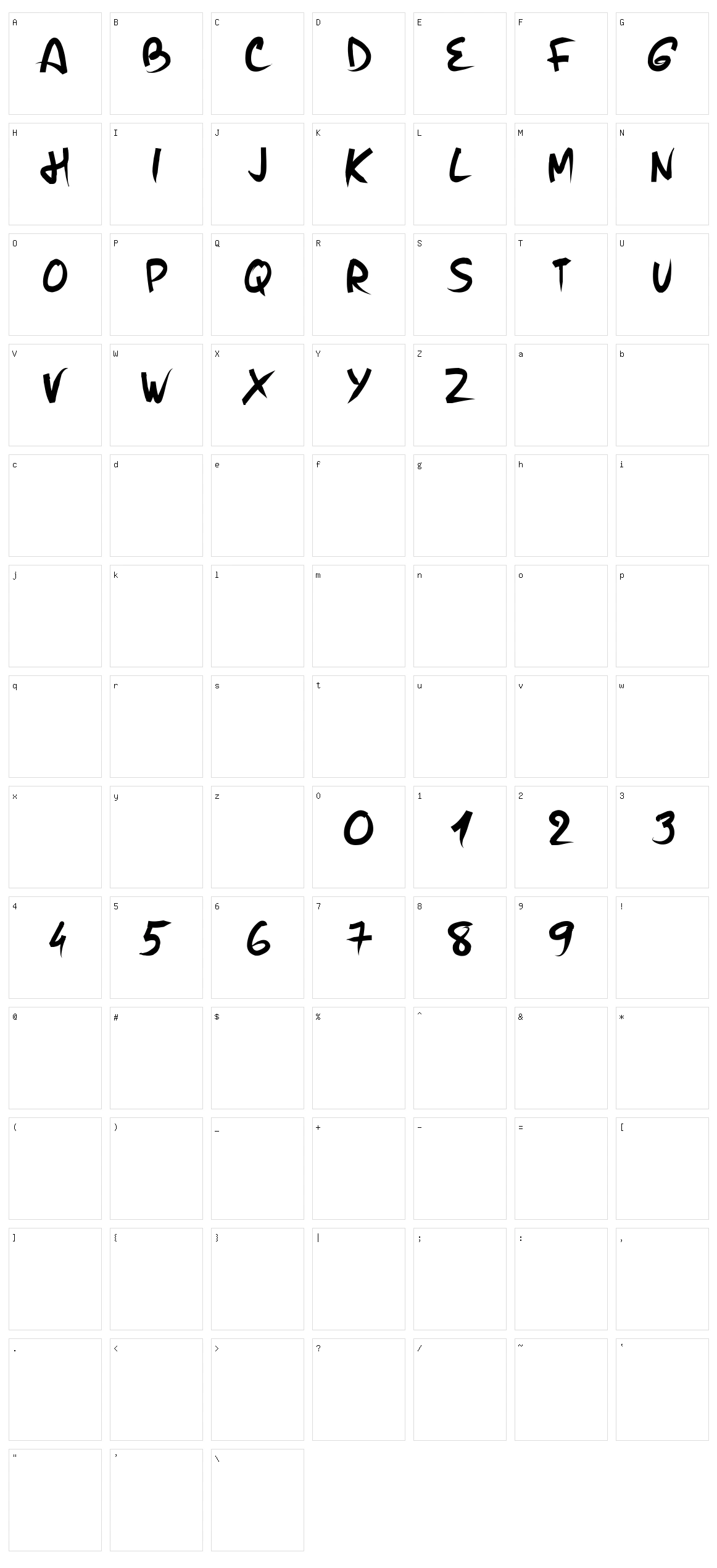 PW Brush Me Character Set