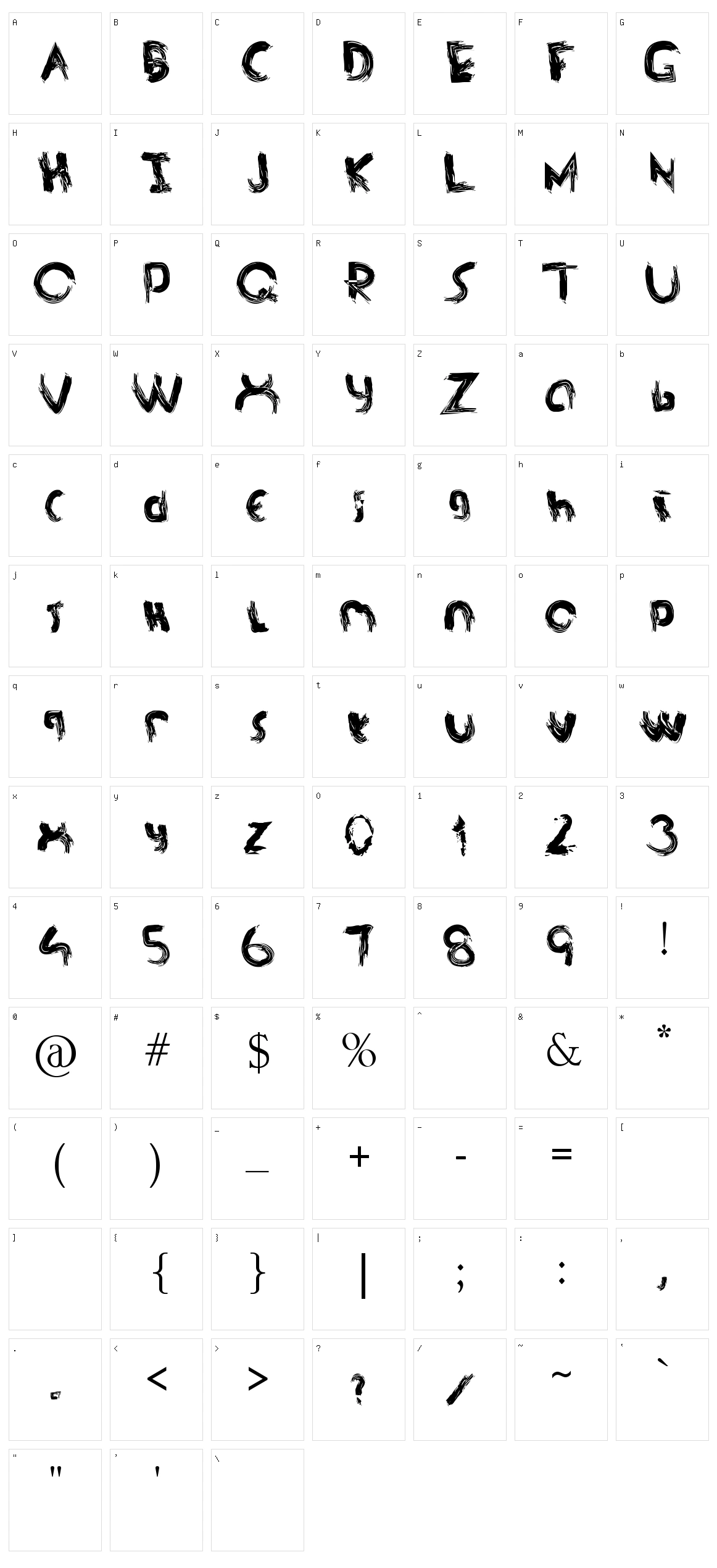 Asdf Character Set