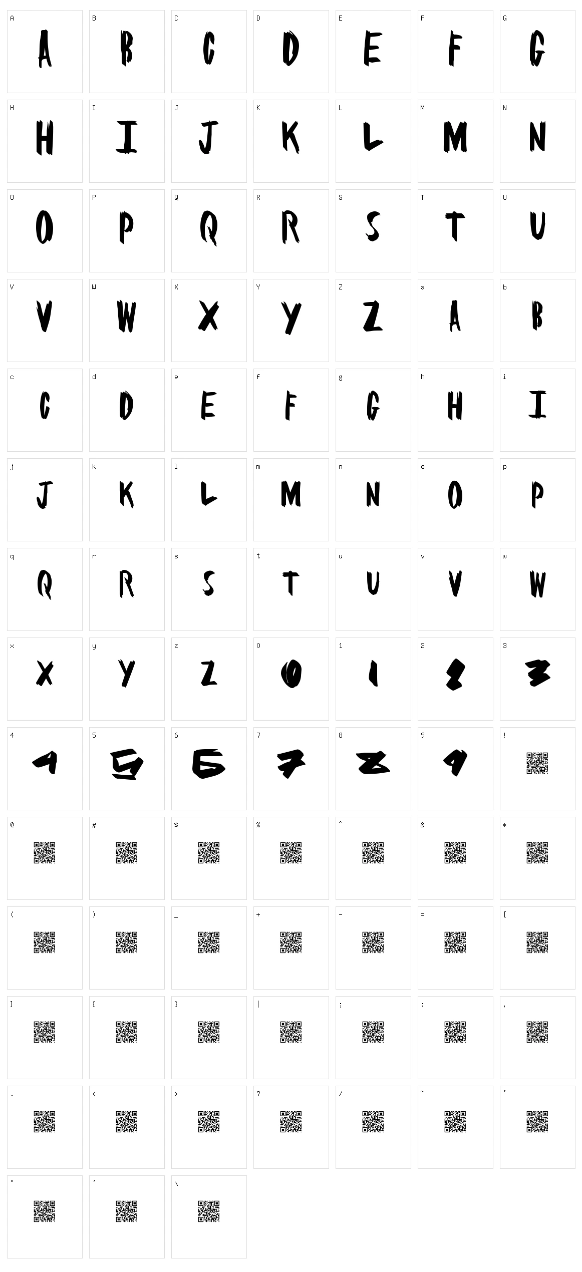 Brush Some Character Set