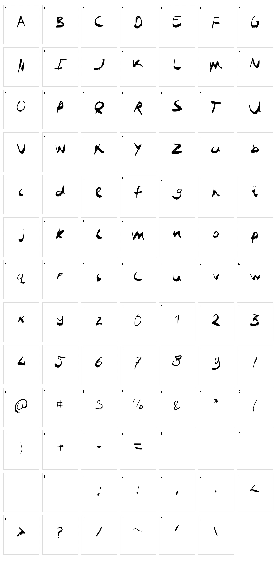 Job Boof Kwast Character Set
