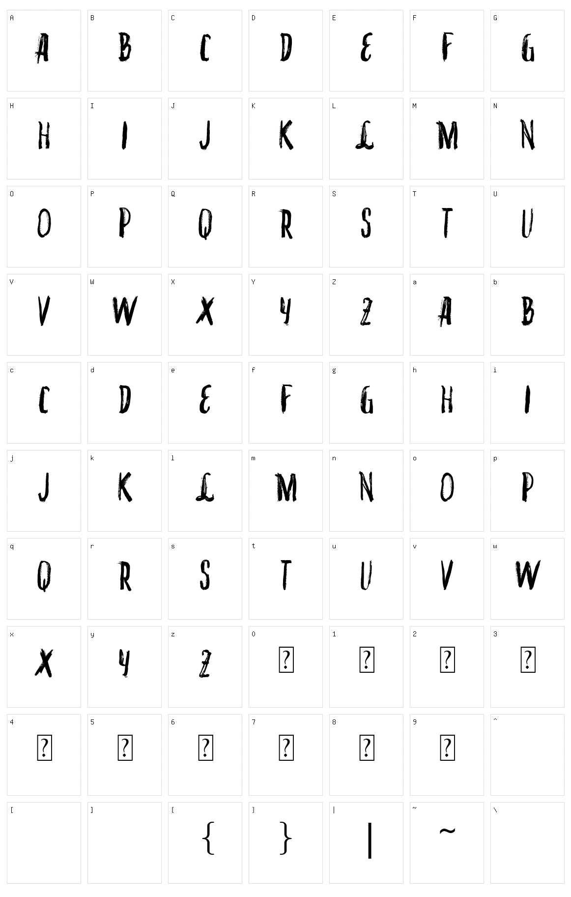VTKS Inked Character Set