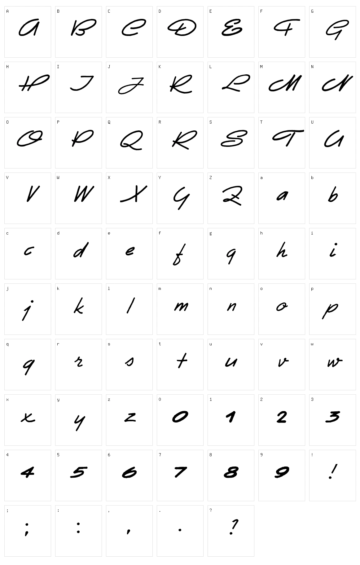 Eletroz Character Set