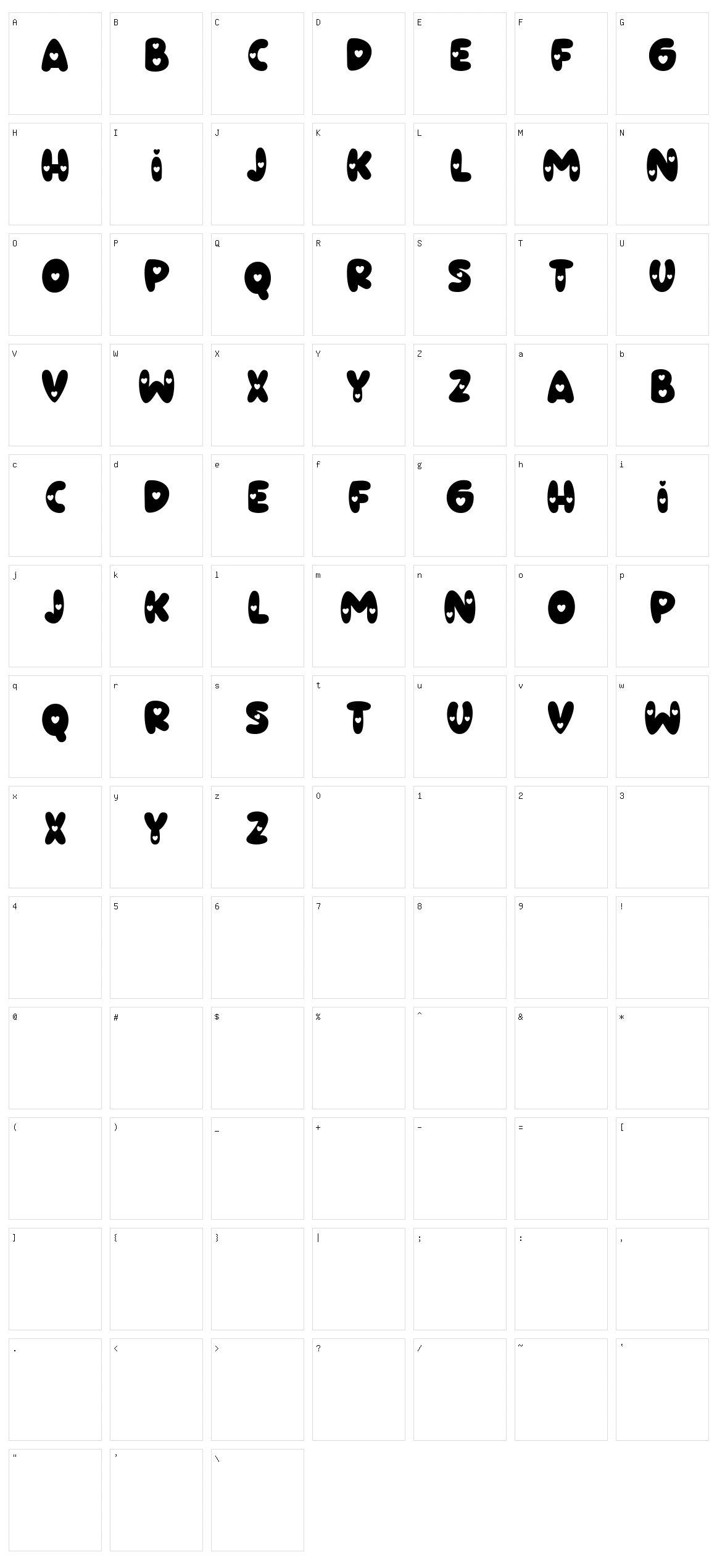 Love Castle Character Set