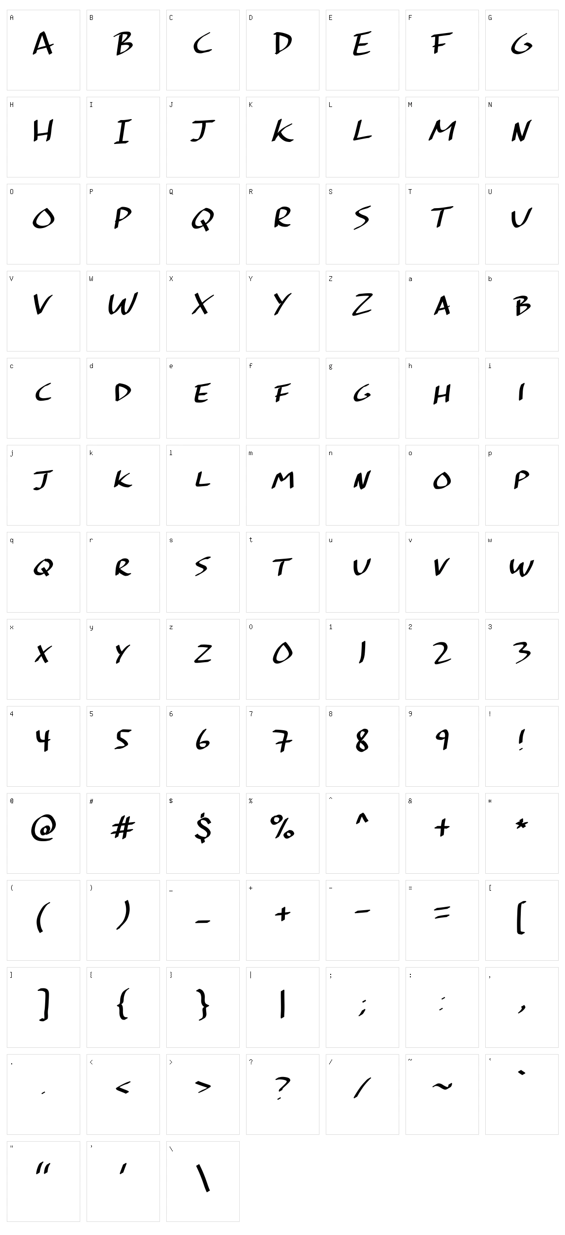 Brushmark Character Set