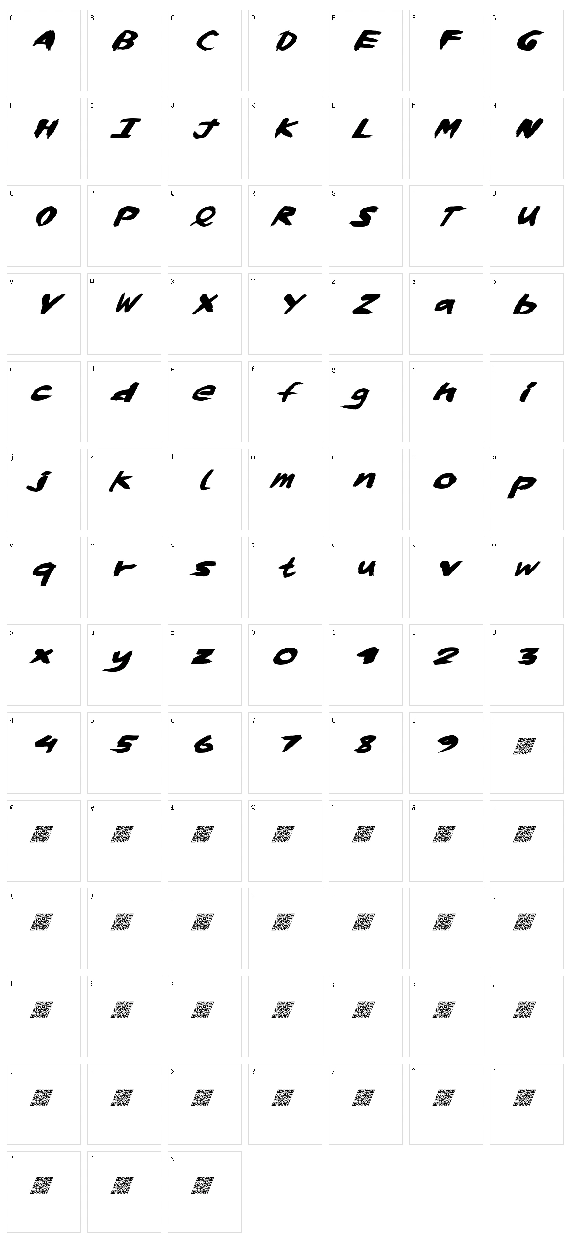 Whisky Lickers Character Set