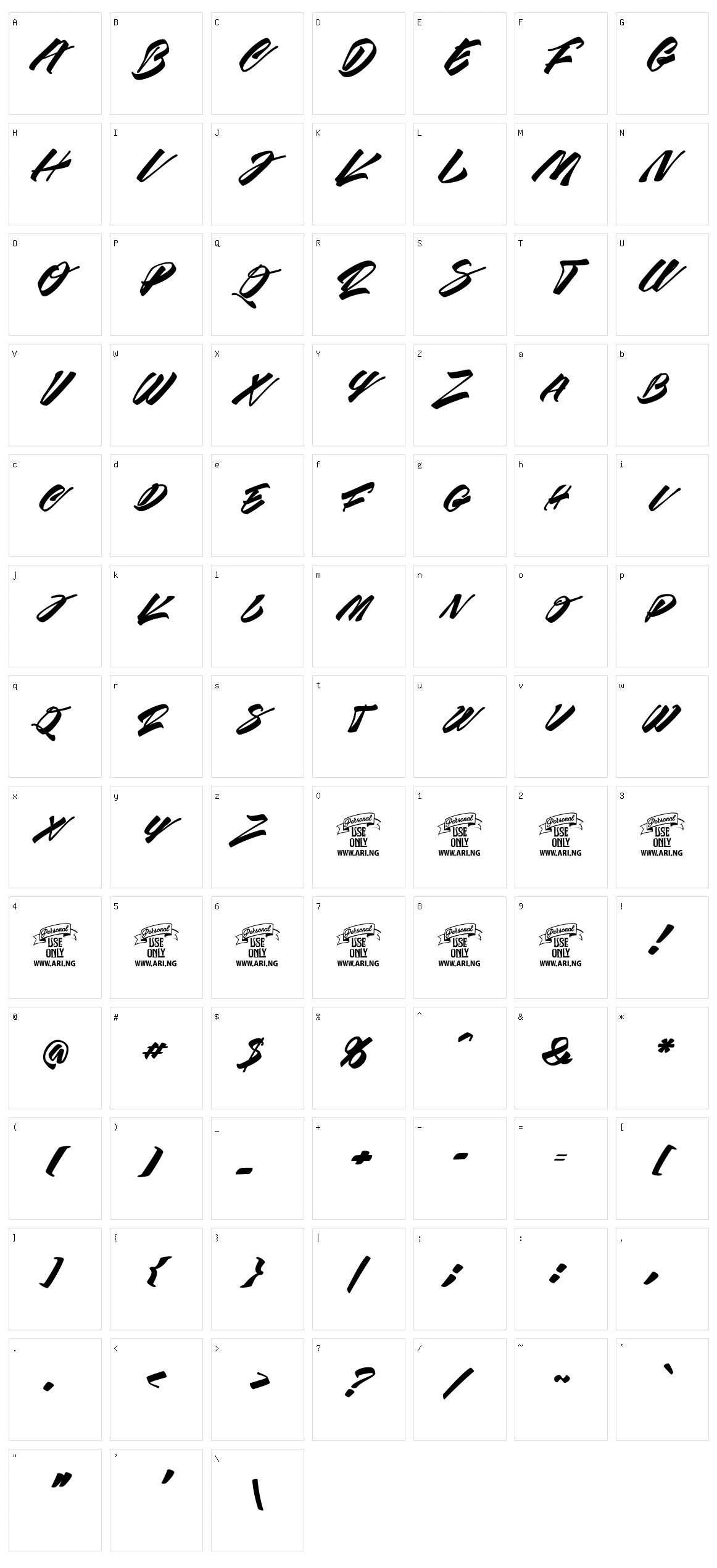 Race Fever Brush Character Set