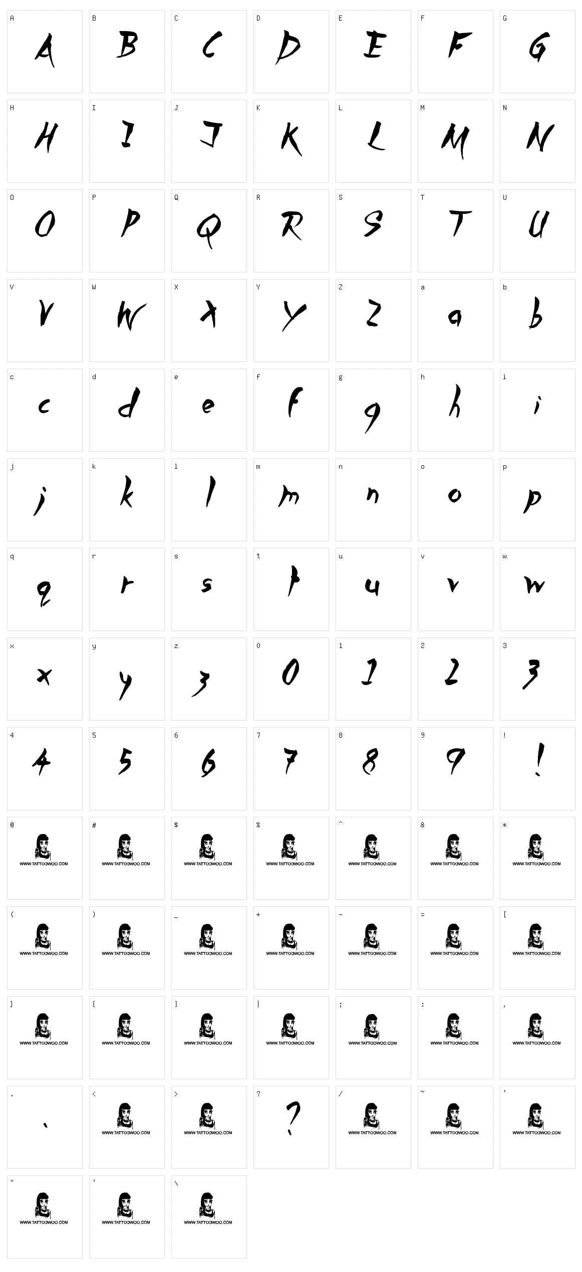 Slowed Down Character Set