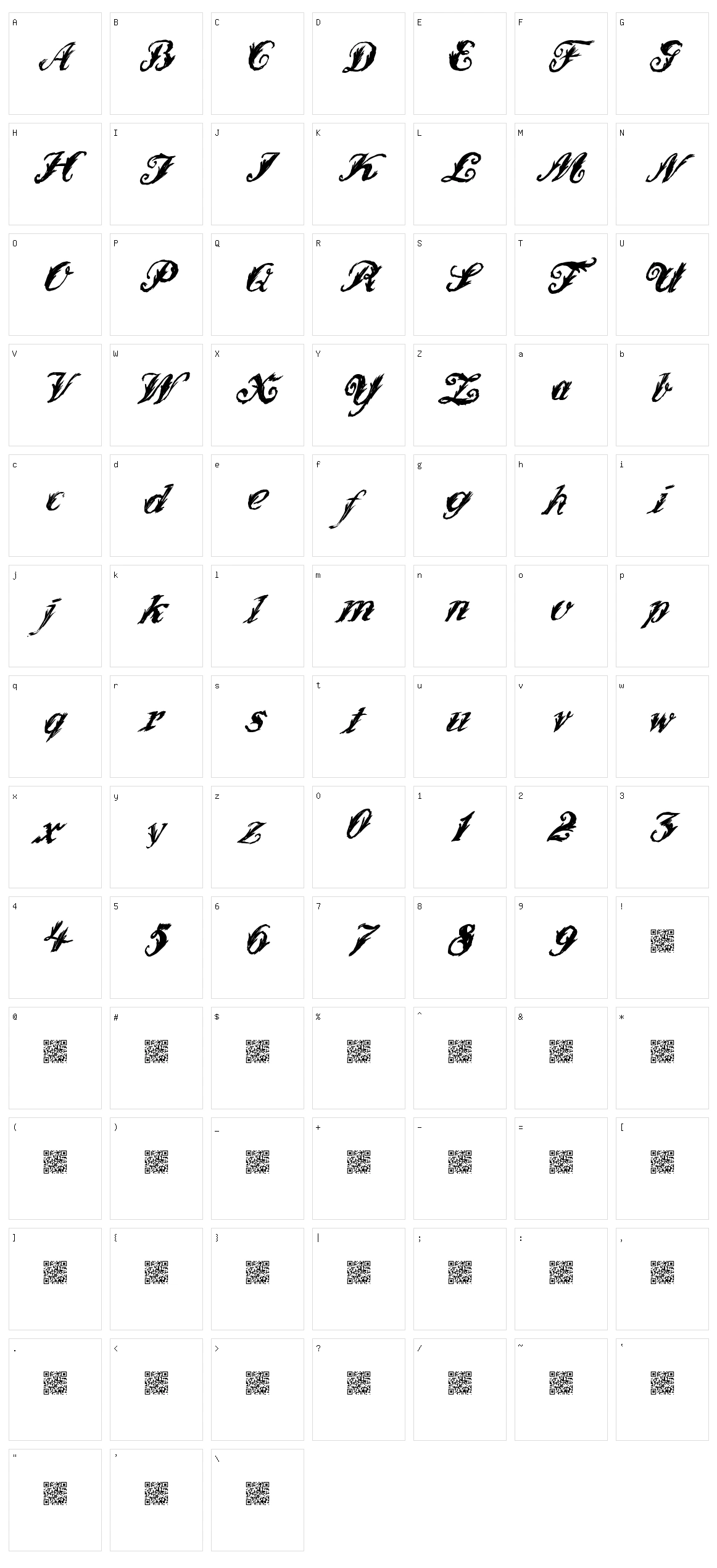 Wonder Ink Character Set