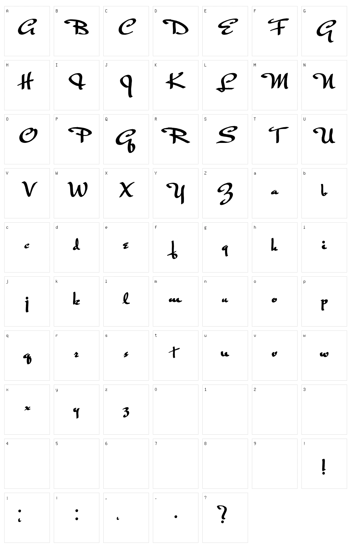 Rogeer Character Set