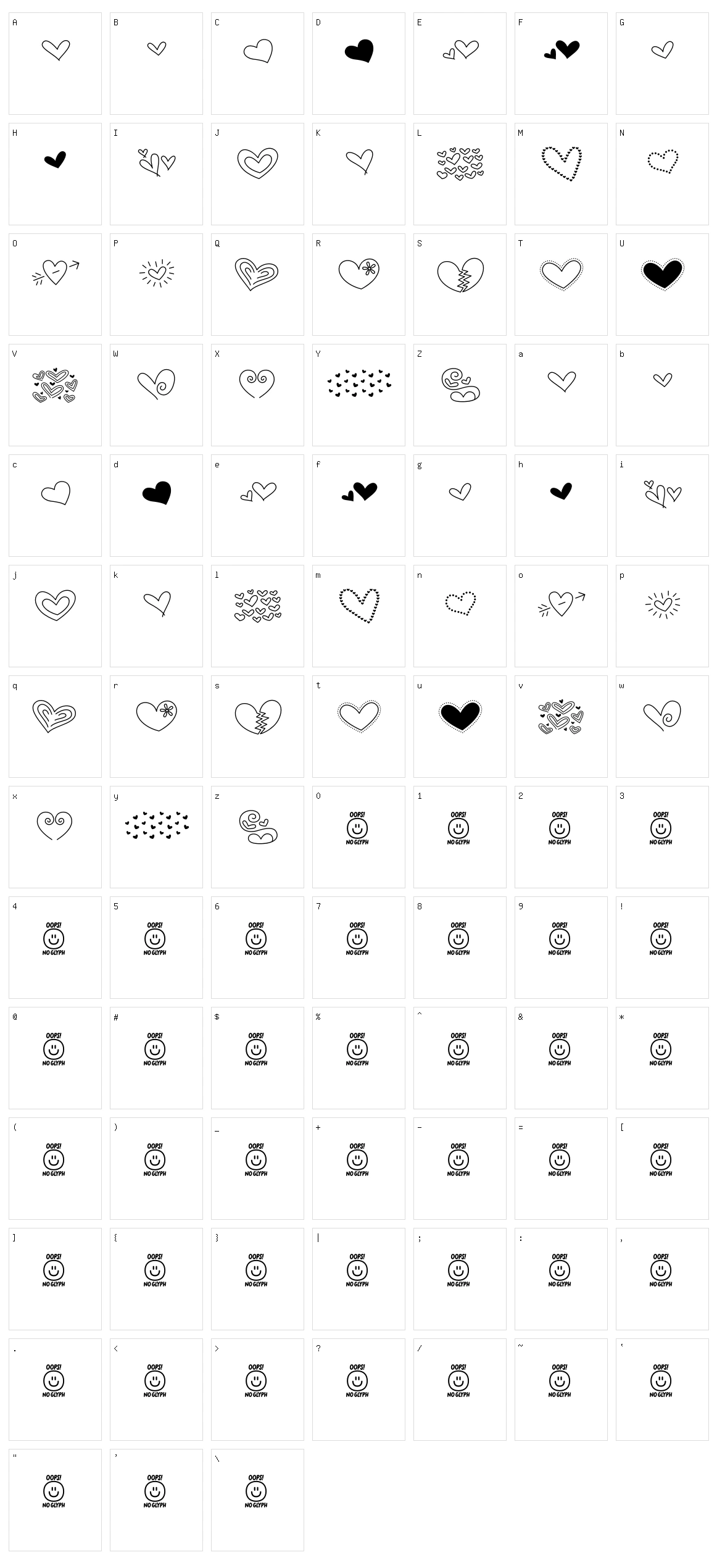 MTF Heart Doodle Character Set