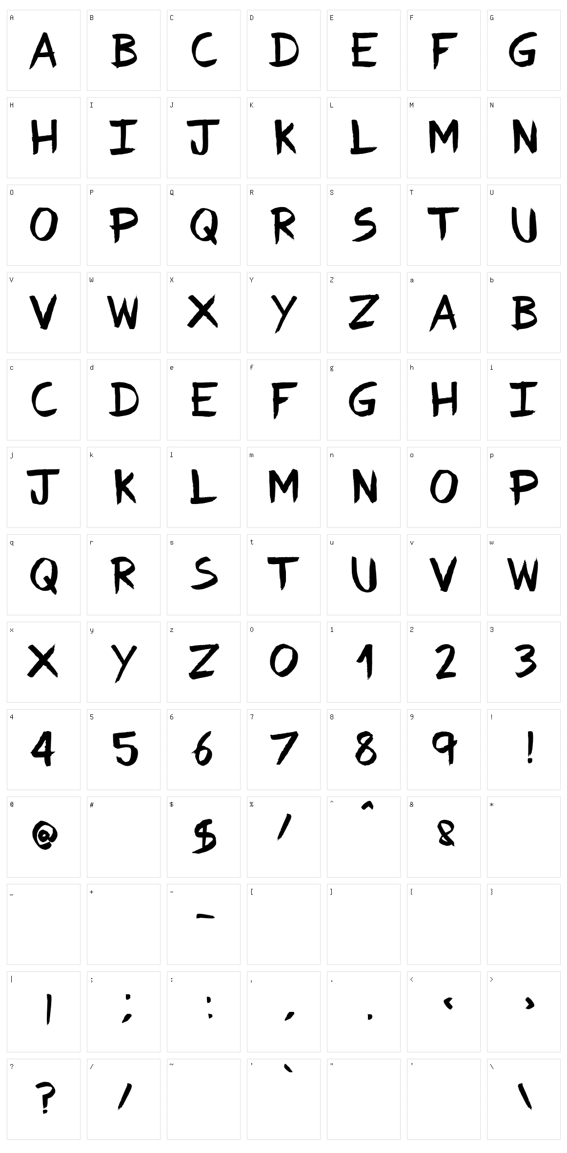Fvriosa Character Set