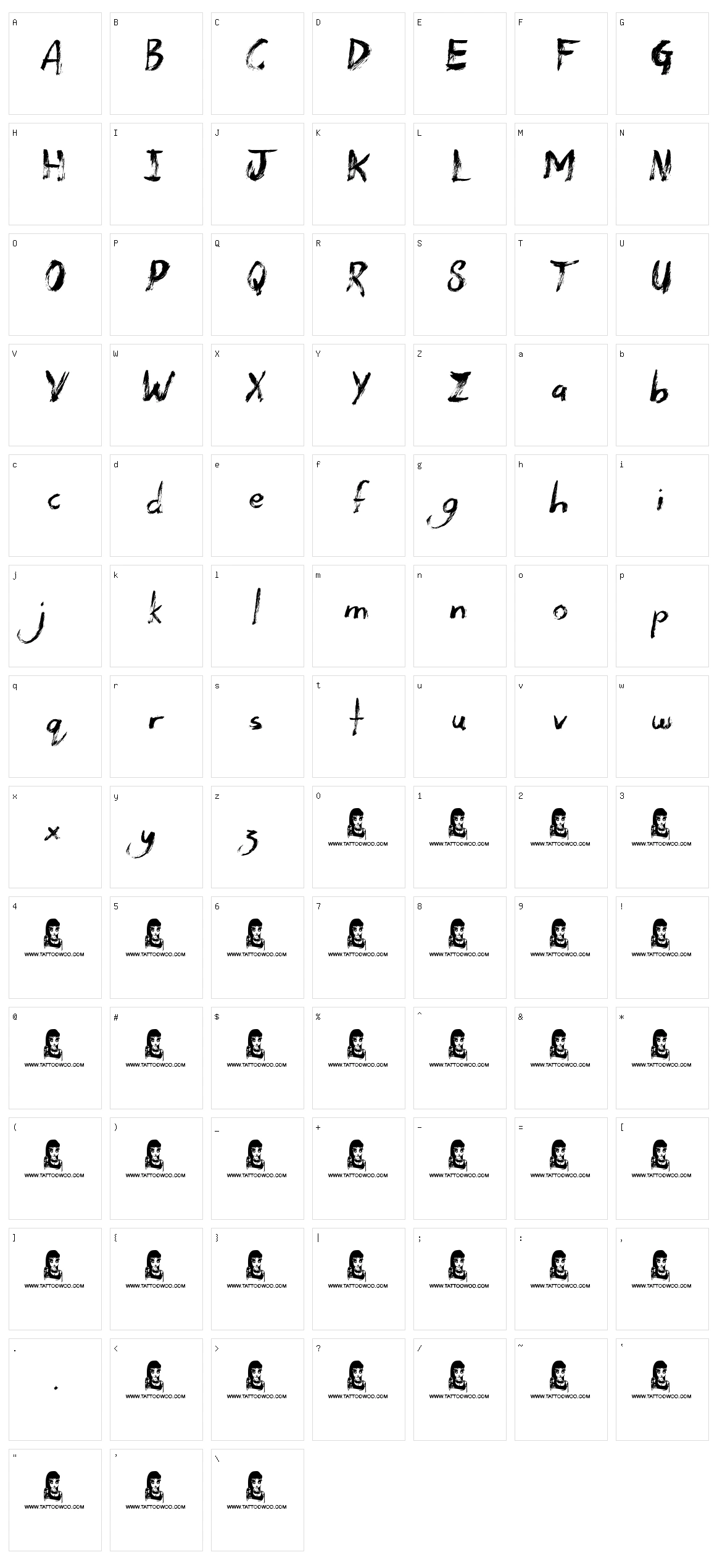 Dead Wood Character Set