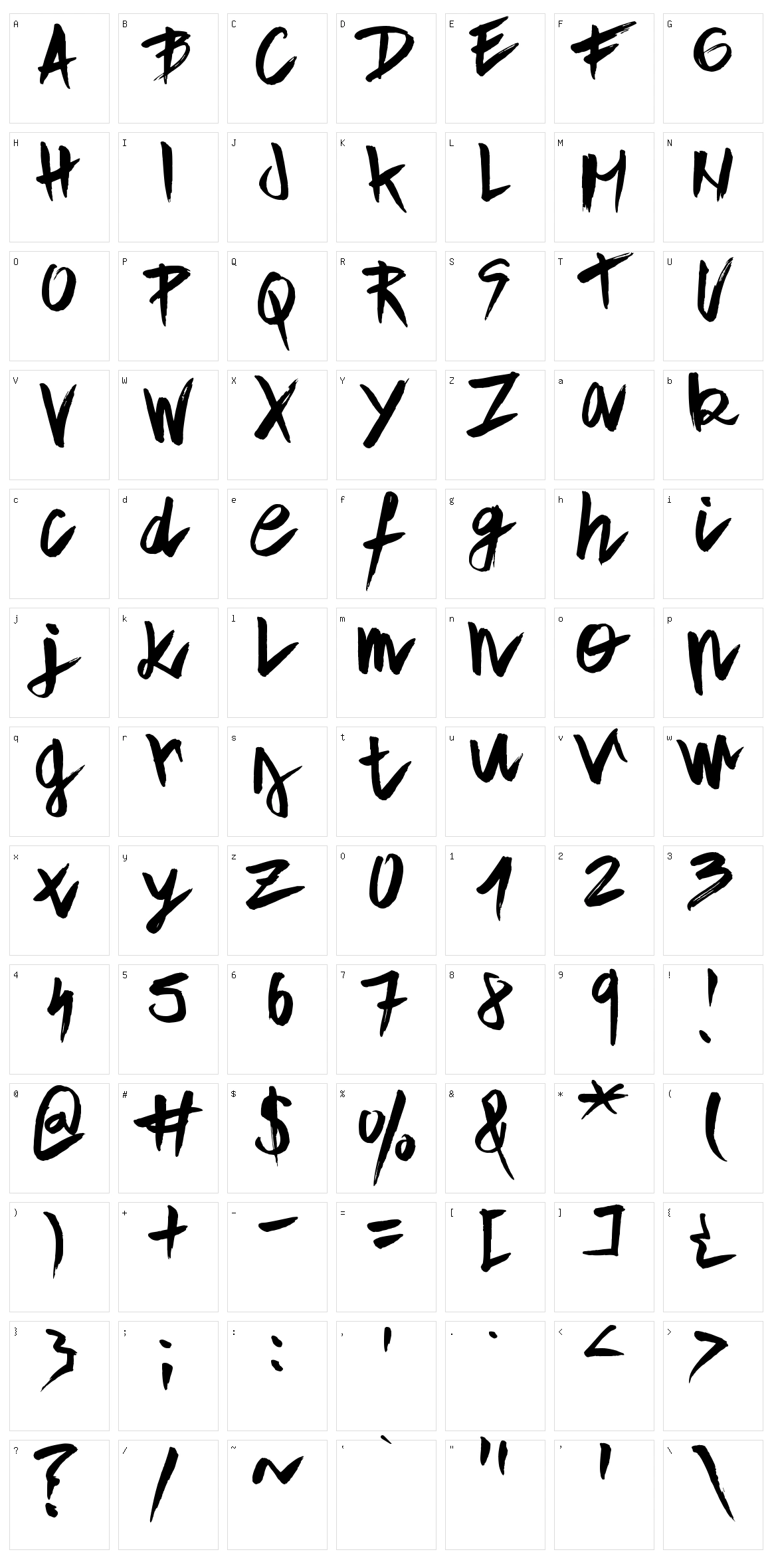 Aple Time Character Set