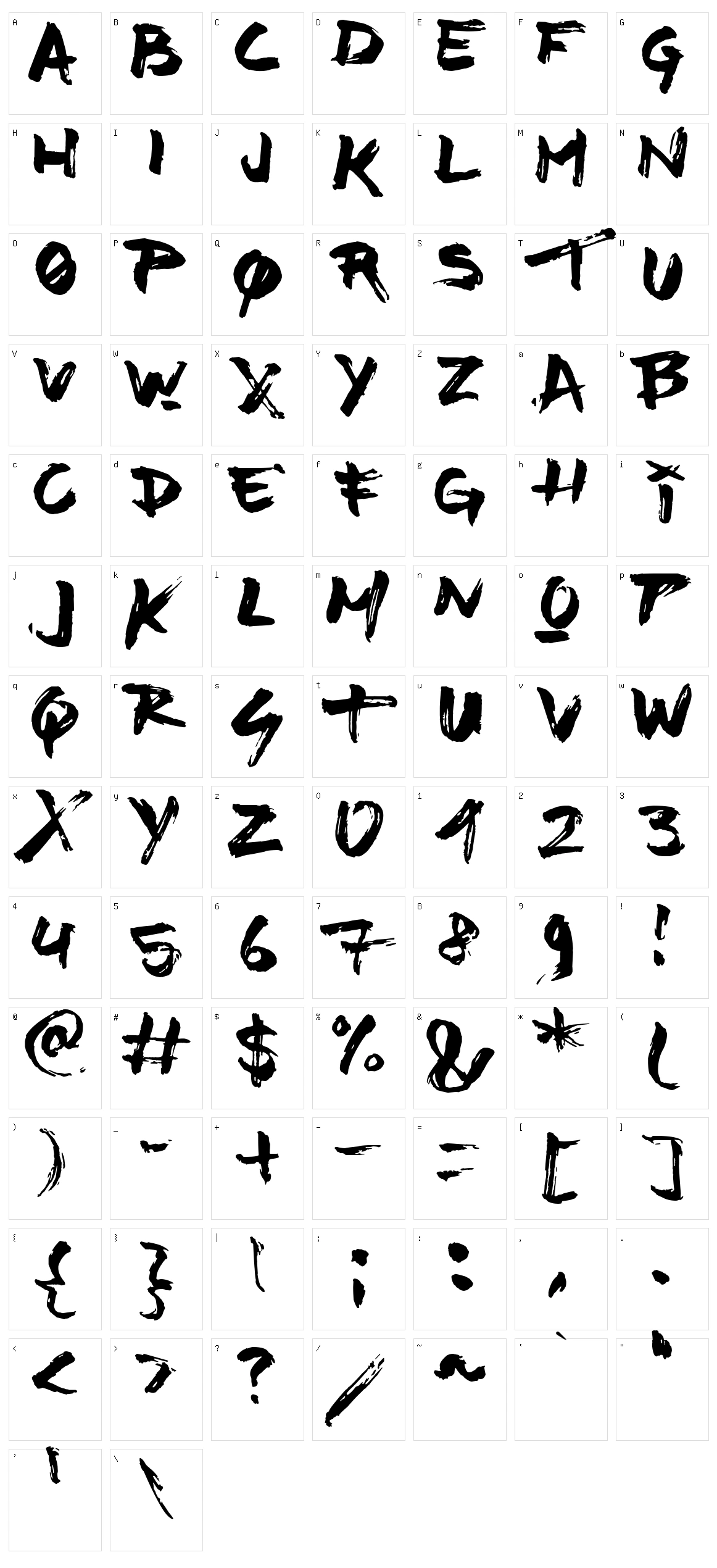 Time Machino Character Set