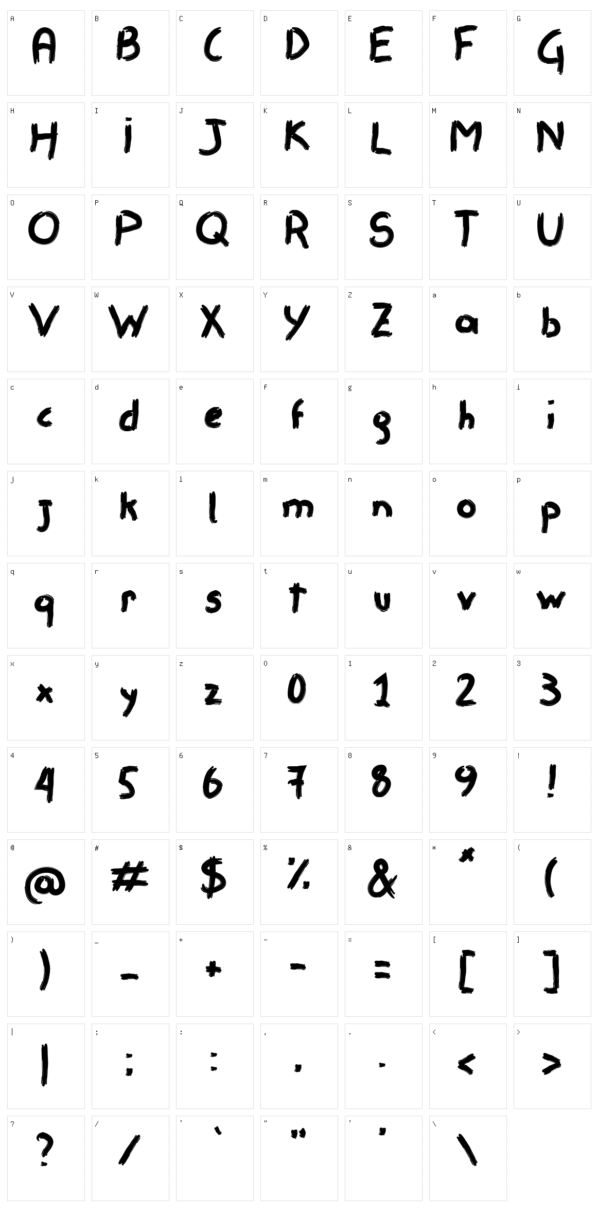Remisso Character Set