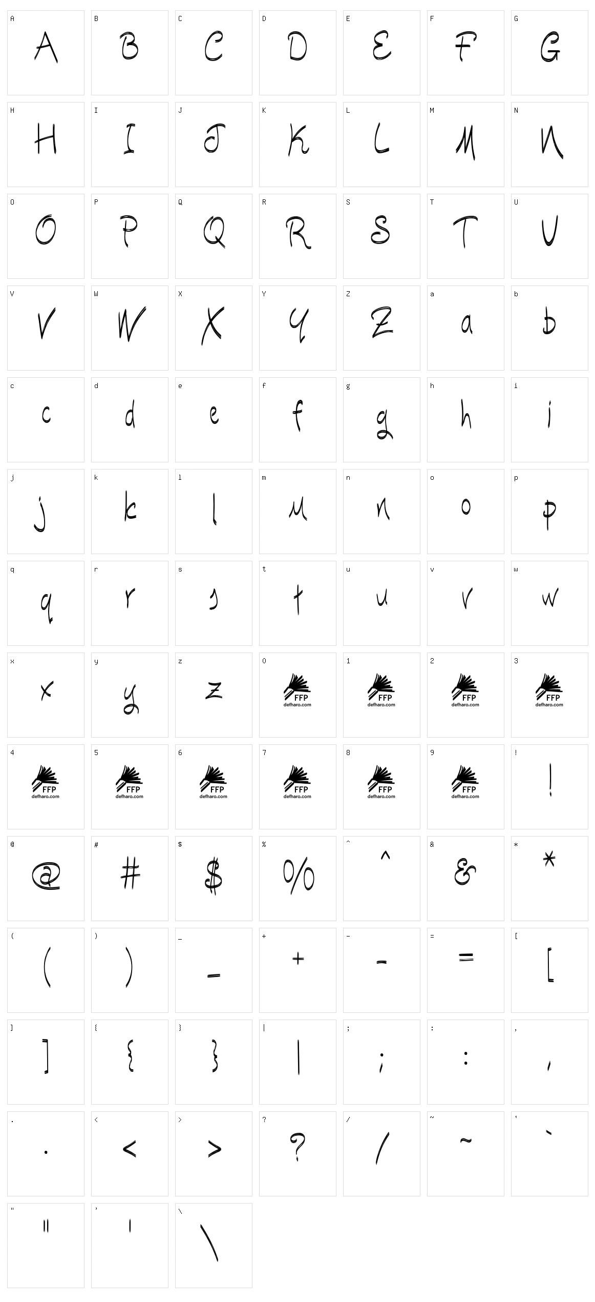 Escobeta One Character Set