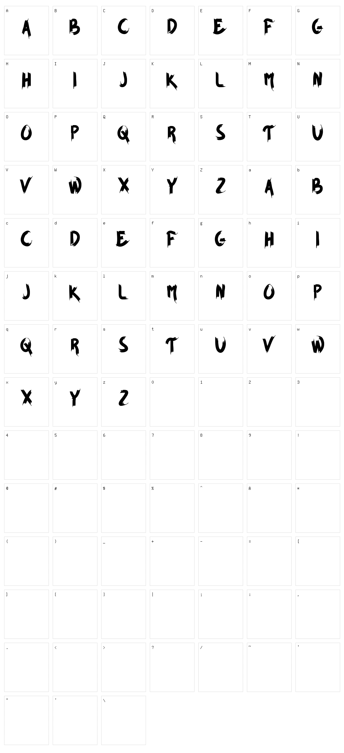Brown Foxy Character Set