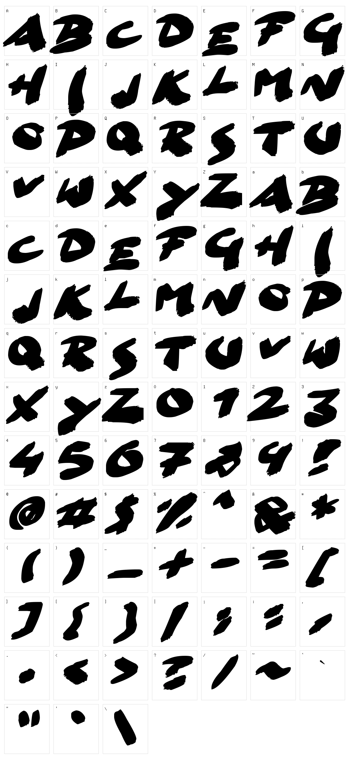 Go Faster Brush Character Set