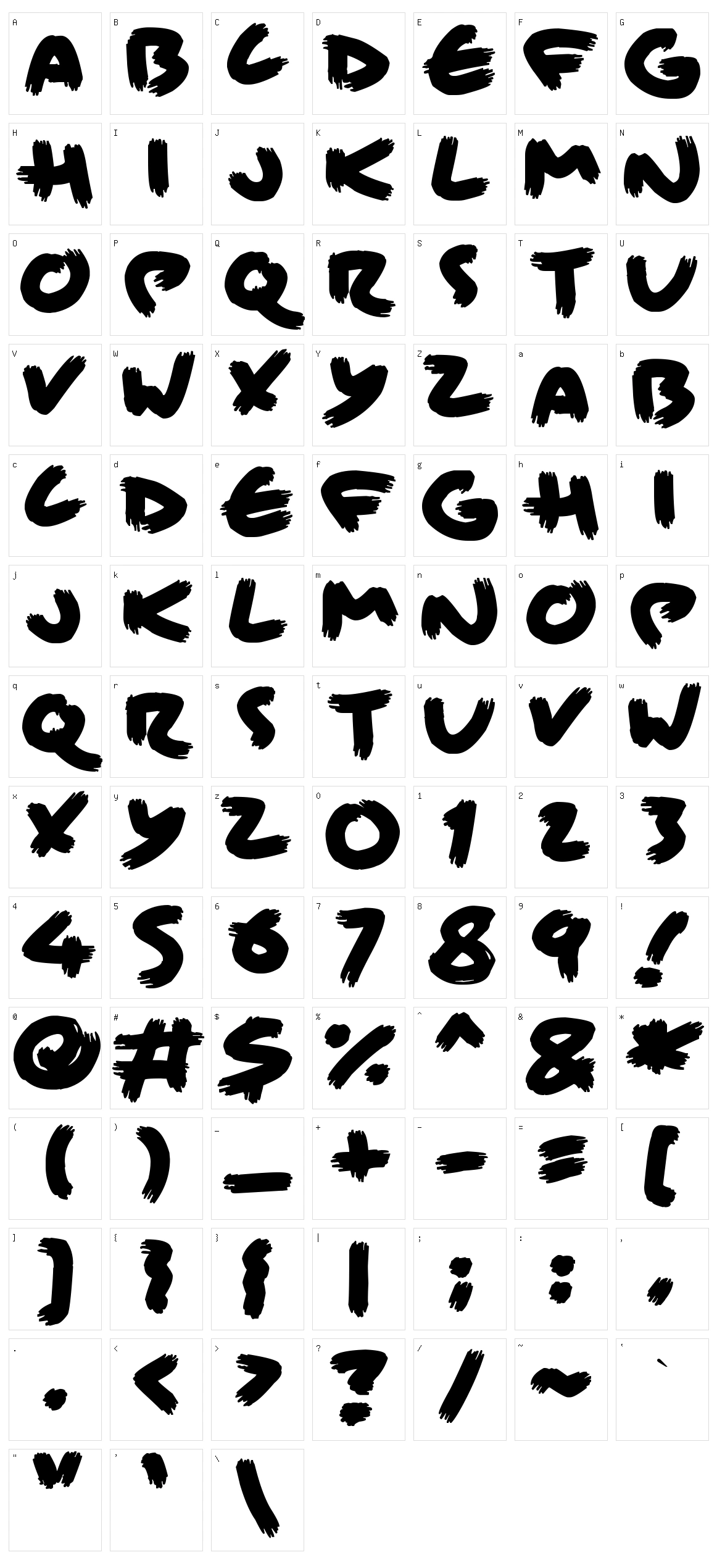 Brisk Bristle Brush Character Set