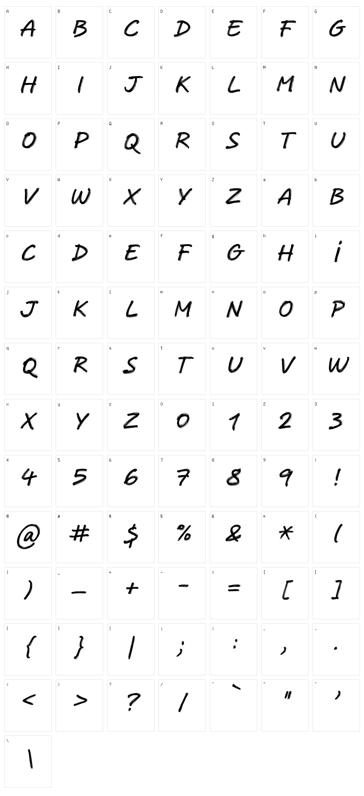 Crabmeal Character Set