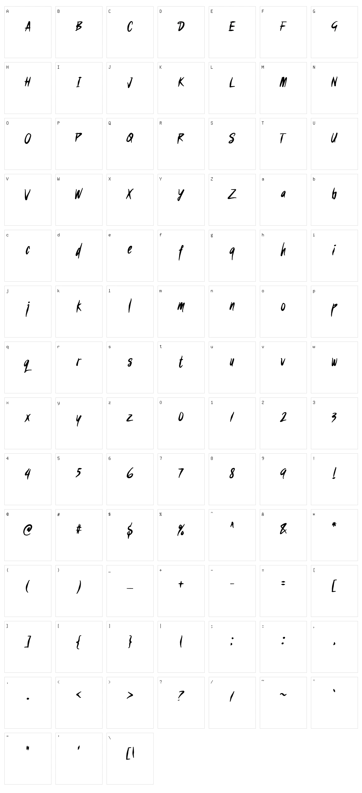 Sukro Character Set