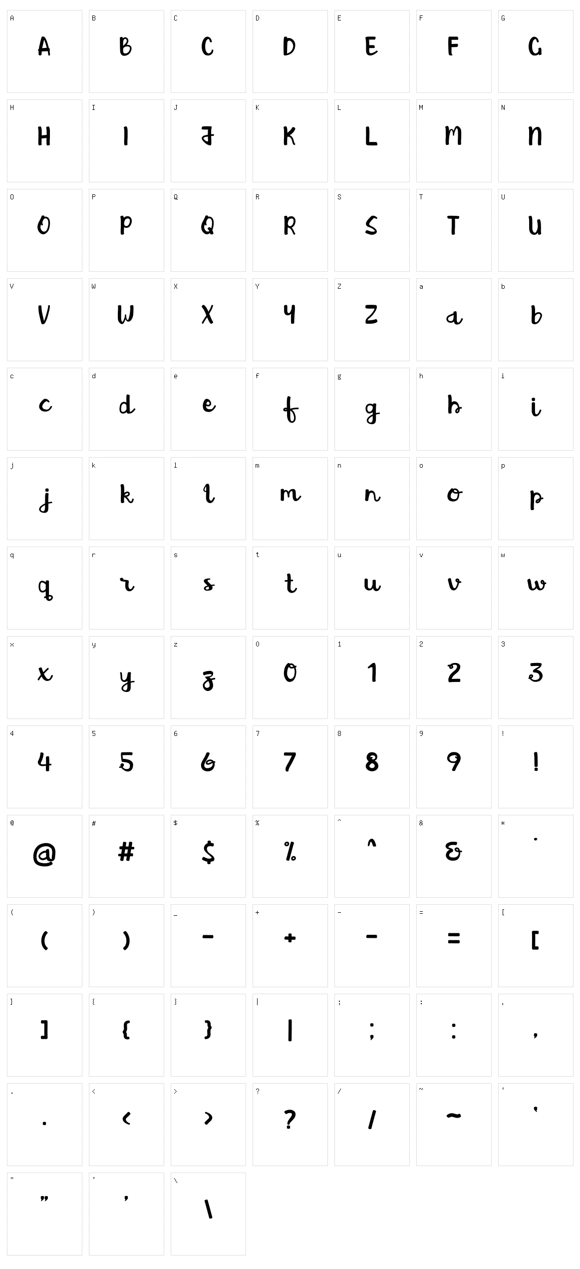 Brush Action Character Set