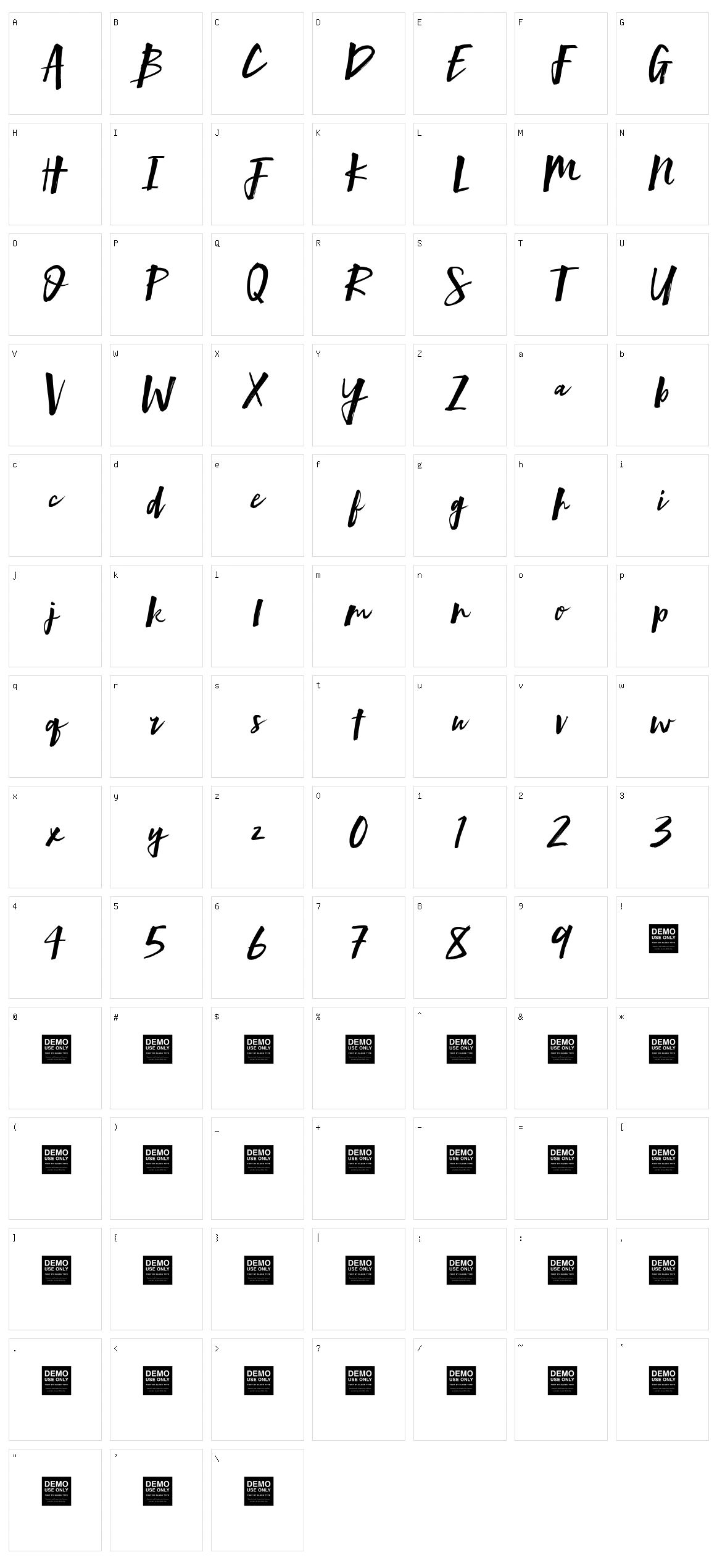 Mind Rush Character Set