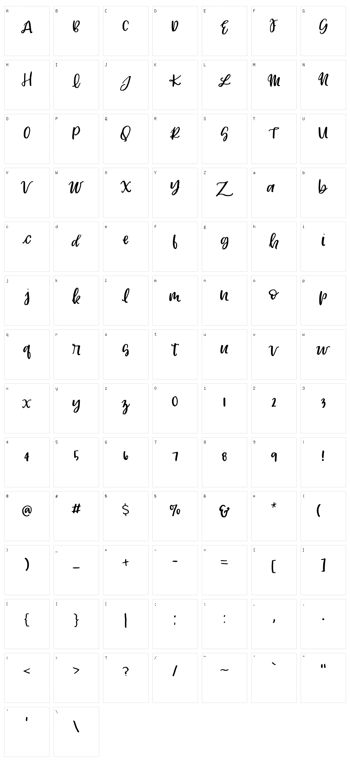 Lexington Character Set