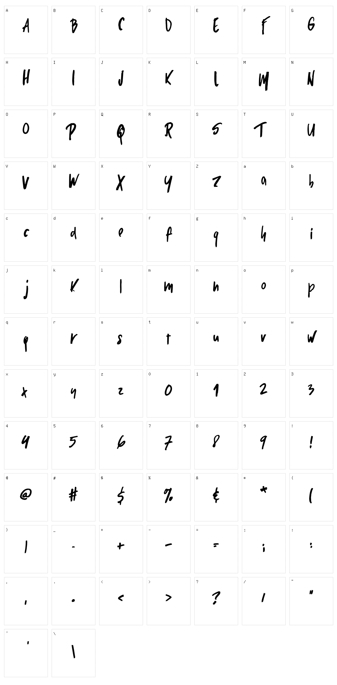 Mick's Character Set