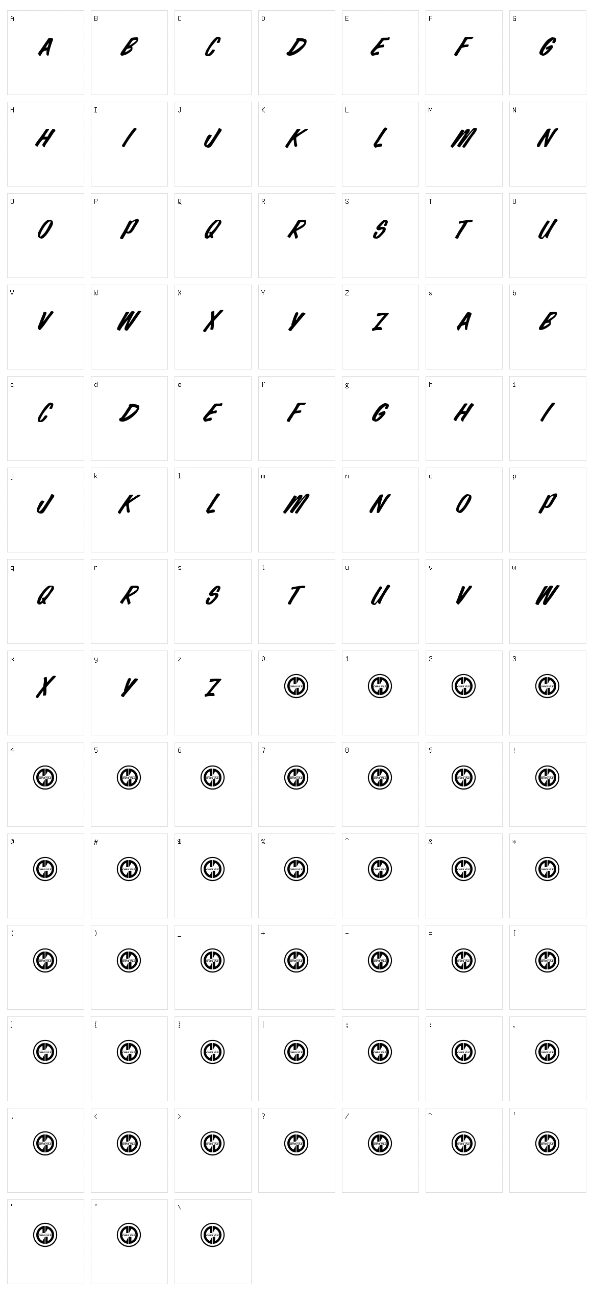 The Quick Marker Character Set