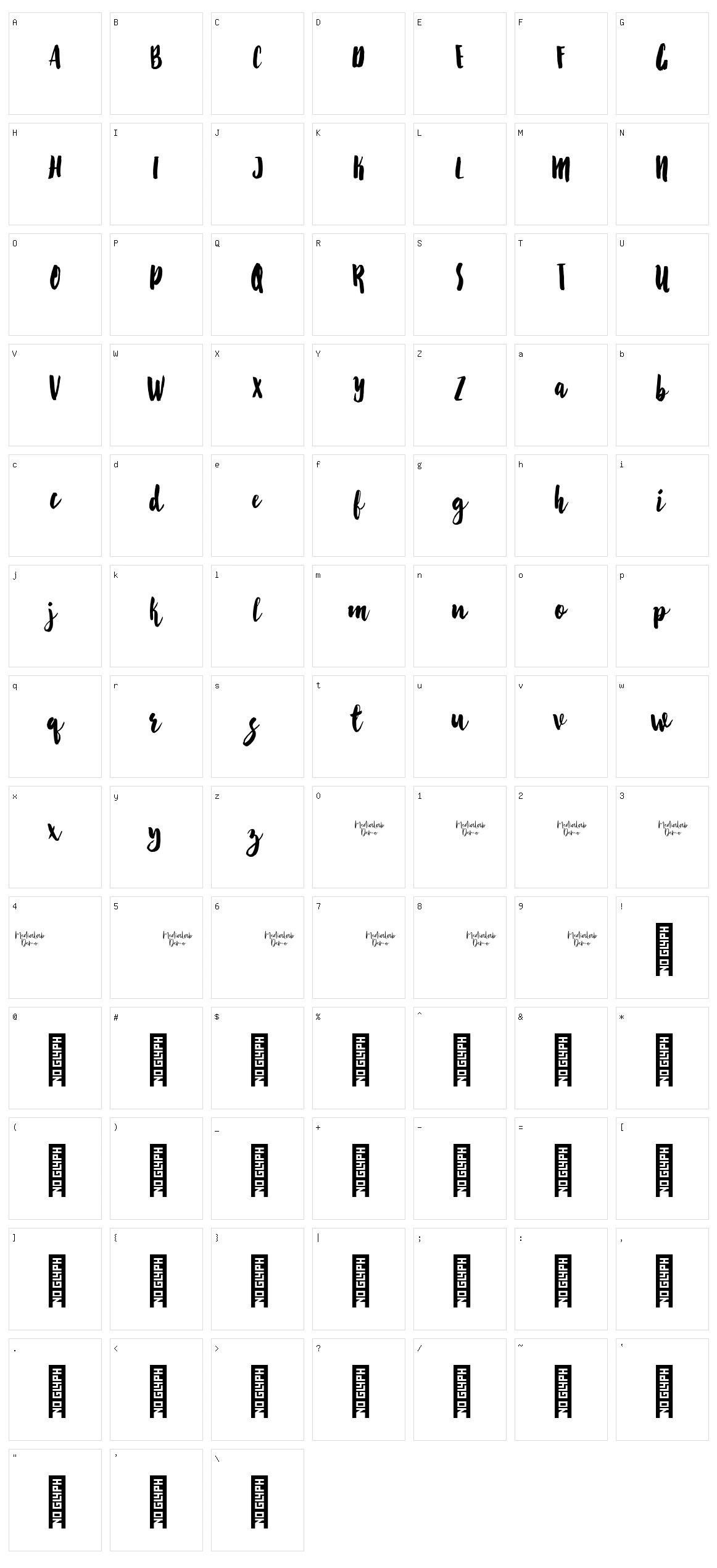 Starshine Character Set