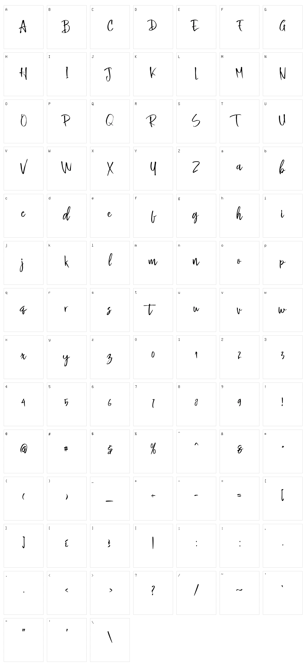 Buttle Character Set