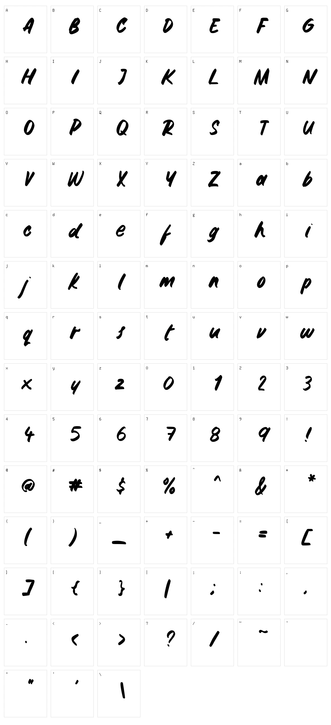 Gemini Brush Character Set