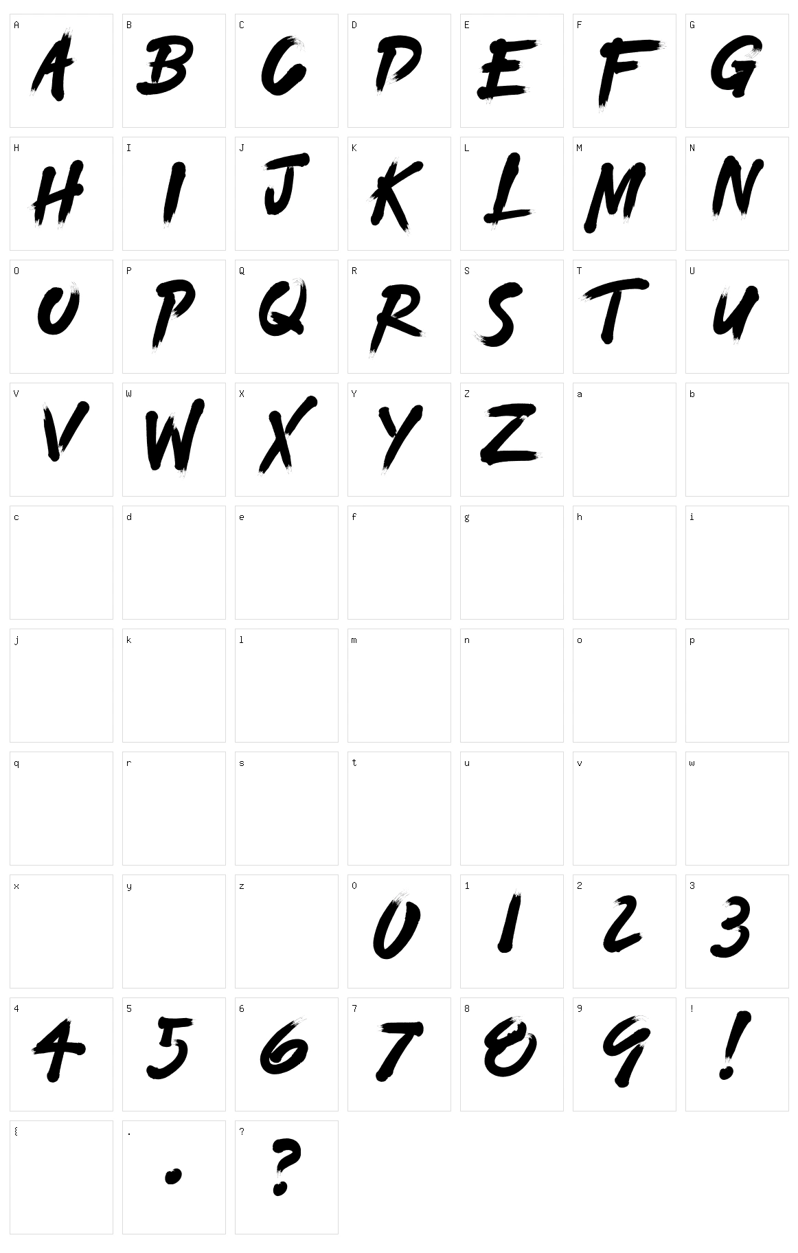 Toda Character Set
