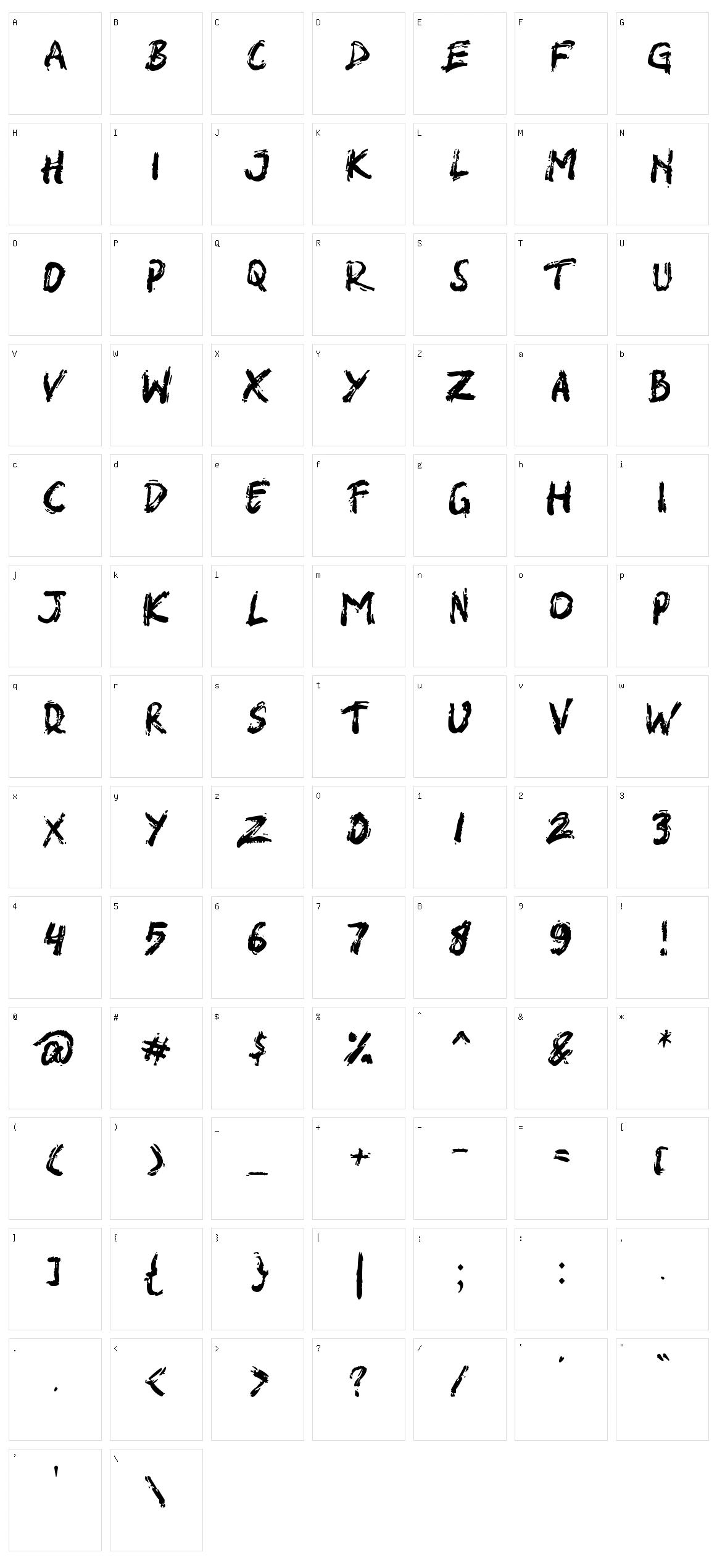 Shirk Character Set