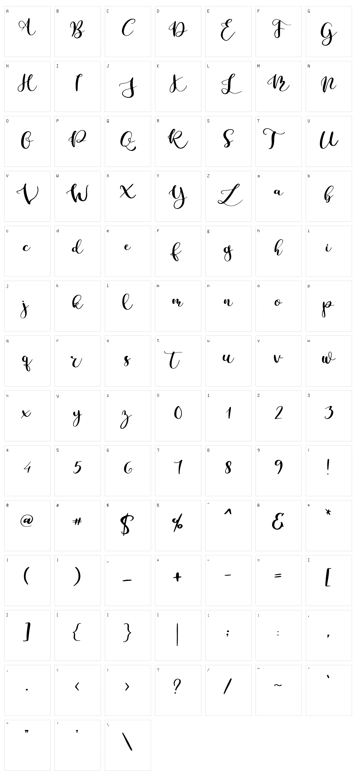 Parabellum Character Set