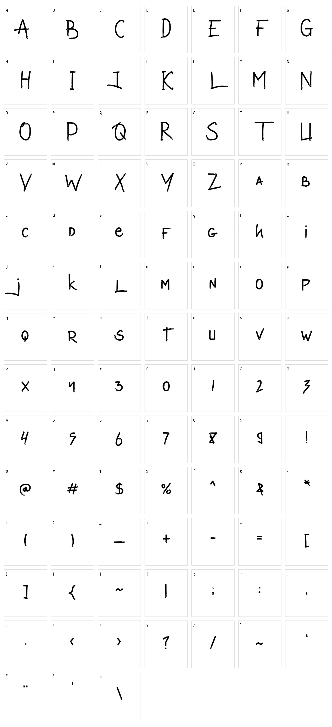 Valetta Man Character Set