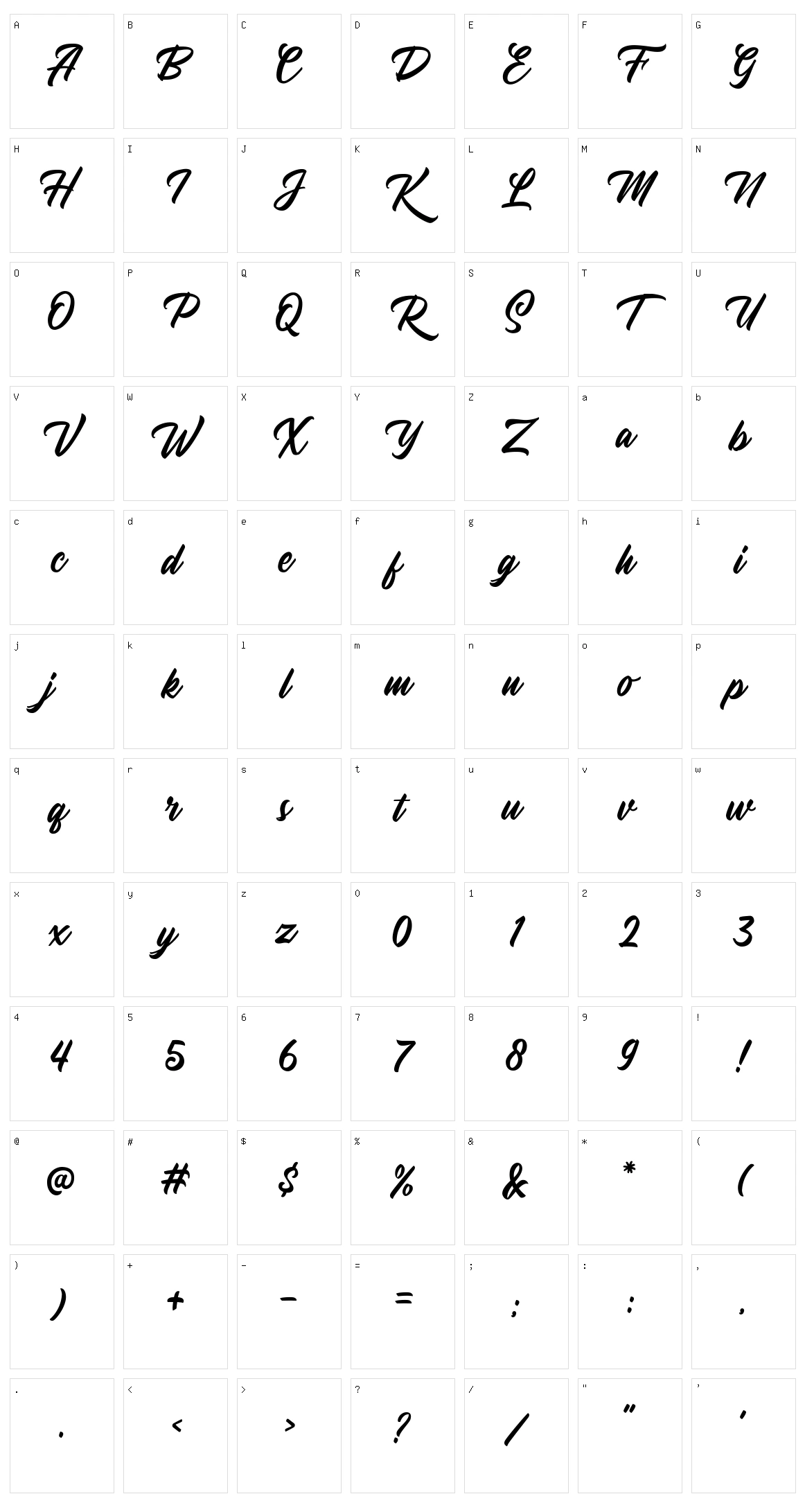 Youther Character Set