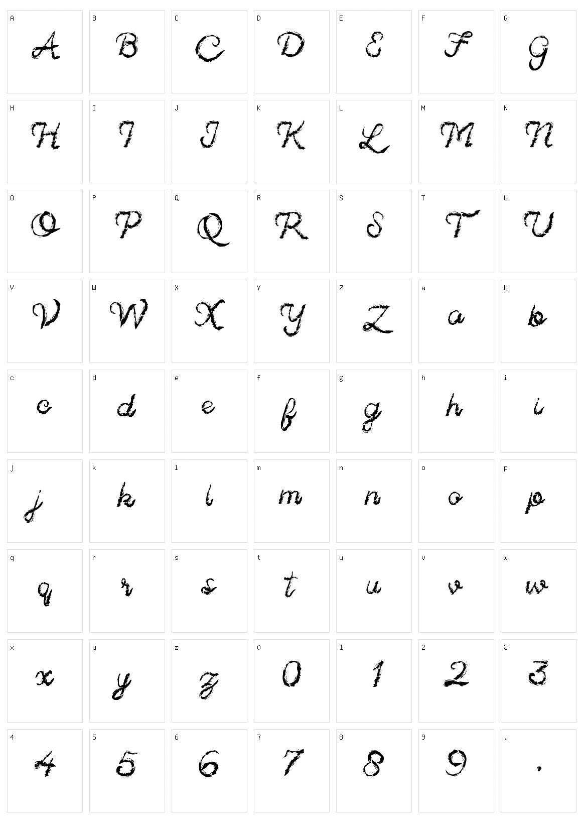 Sinister Brush Character Set