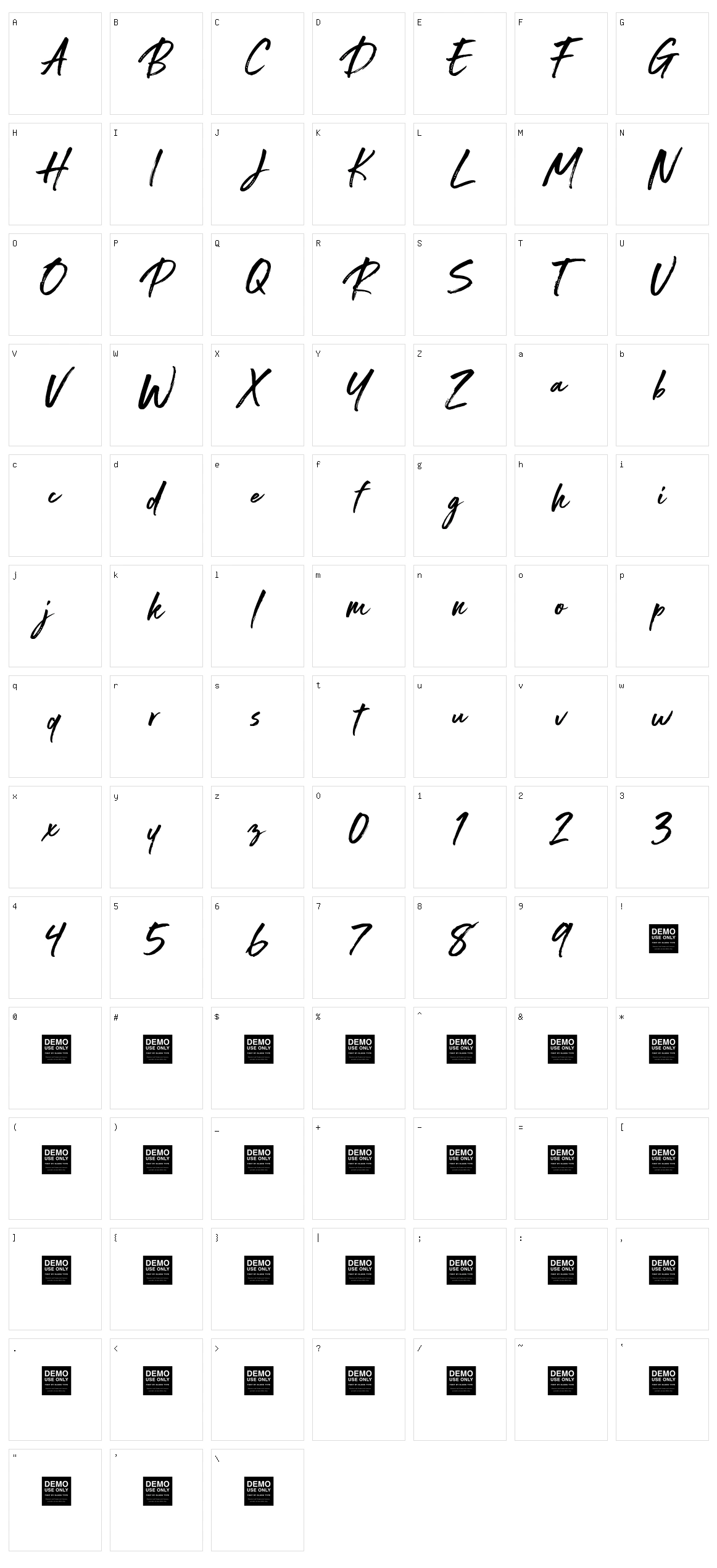 Special Request Character Set