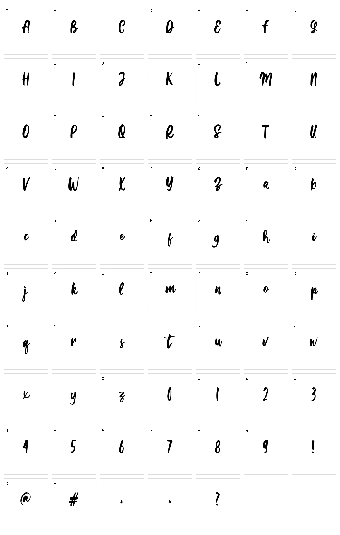 Zaskiya Character Set