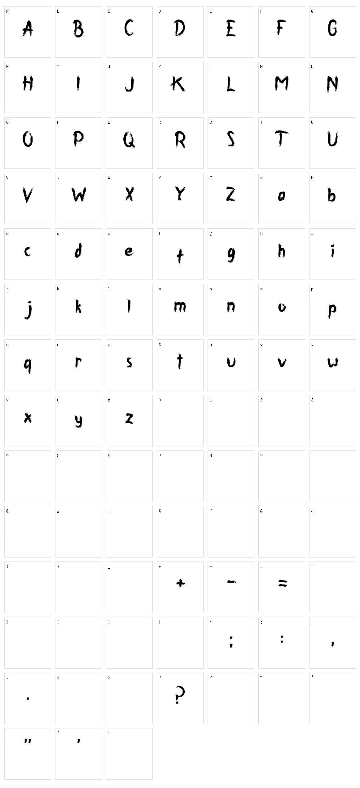 Brooklyn Character Set