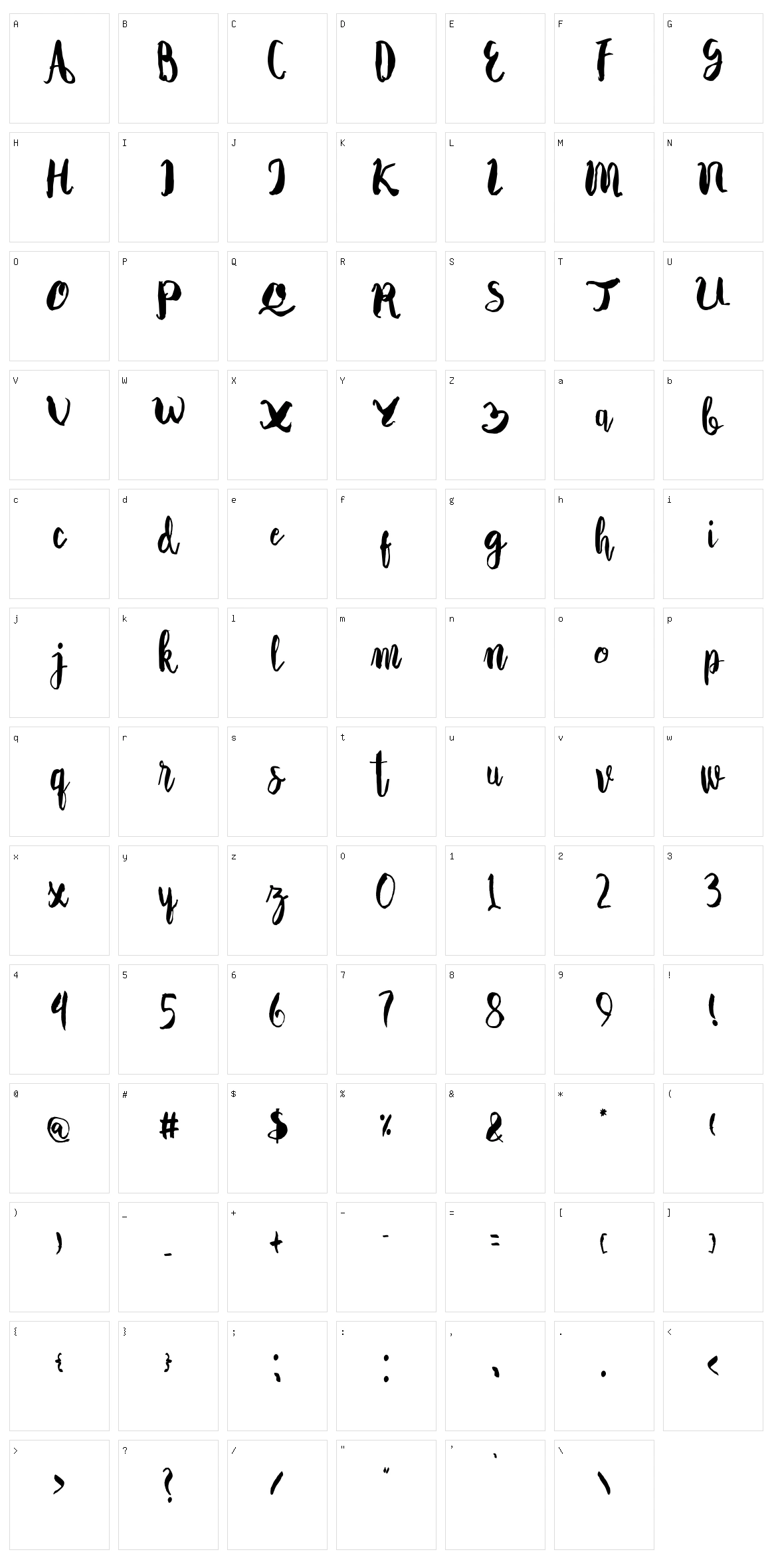 Autodidact Character Set