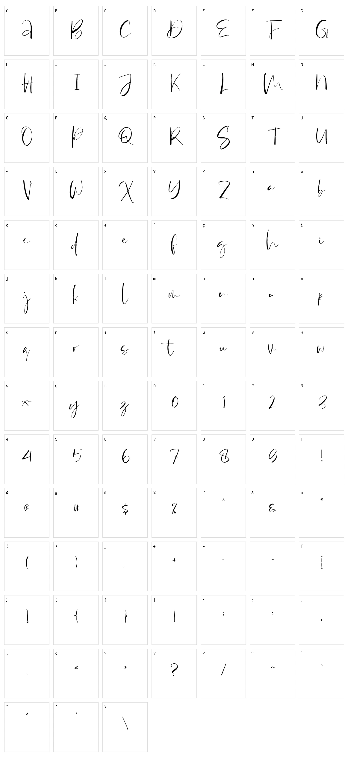Antosan Character Set