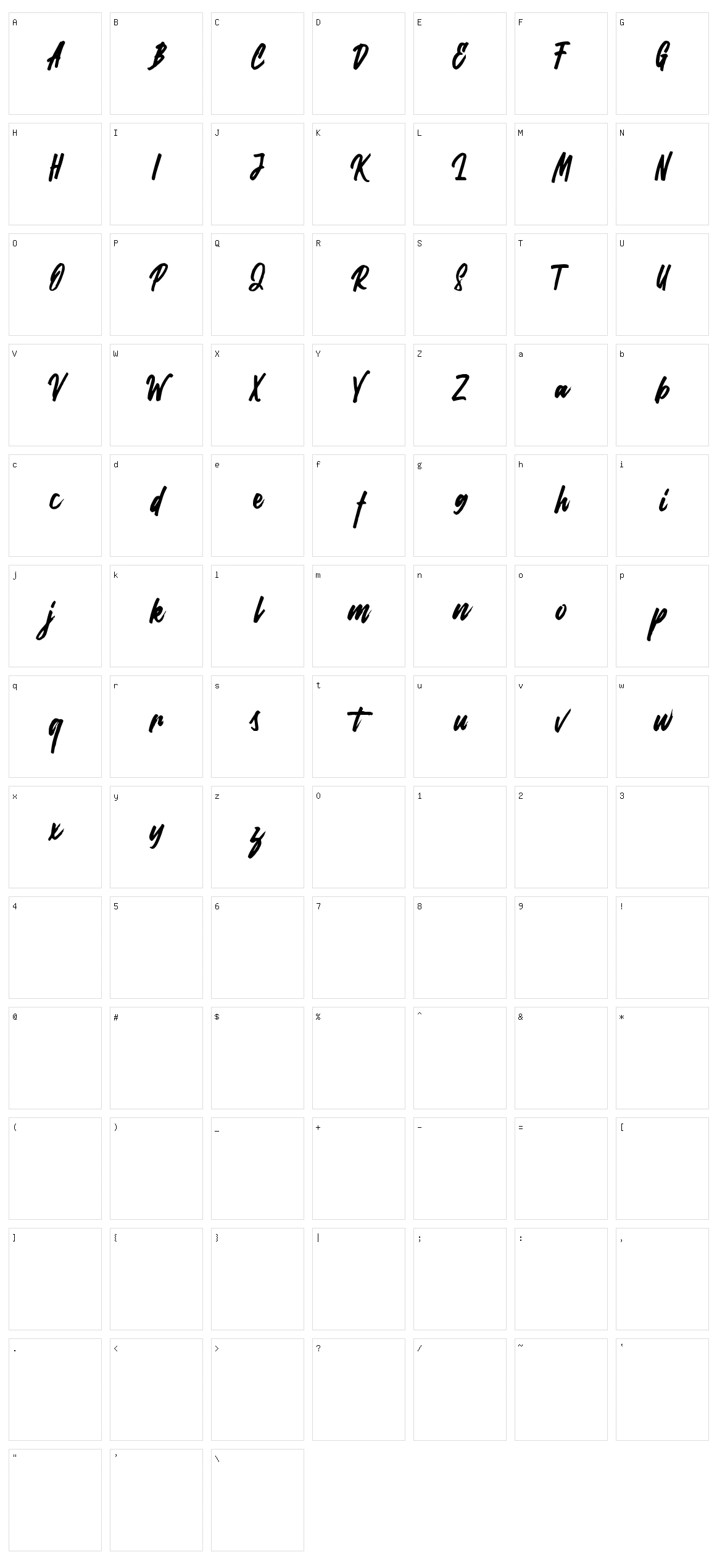 Rabites Character Set
