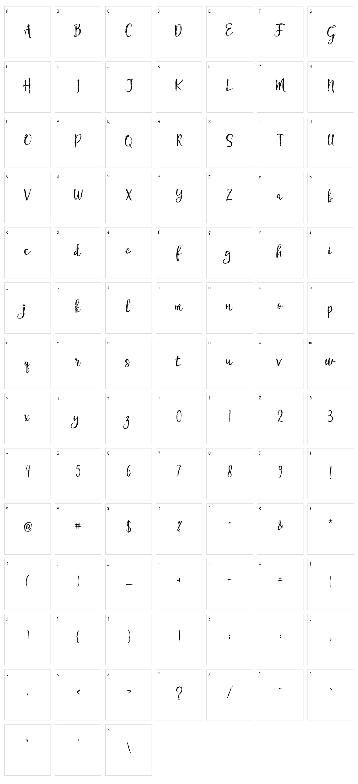 Chamille Character Set