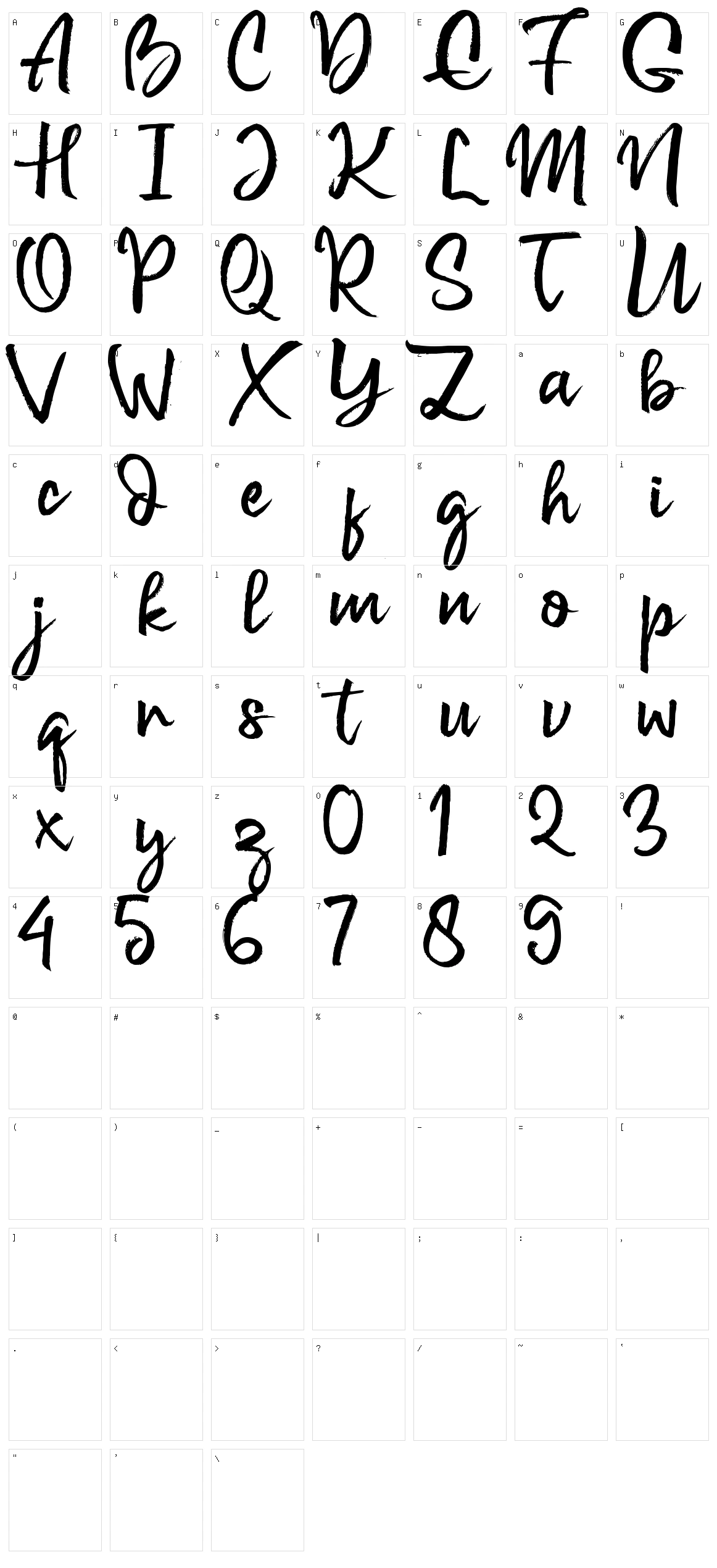 Govani Emir Character Set