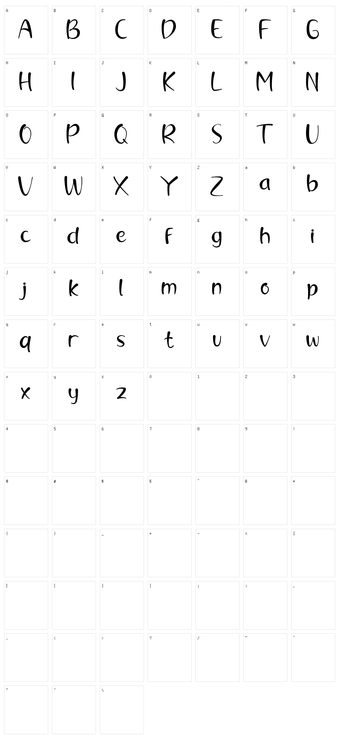 Brush Kencur Character Set